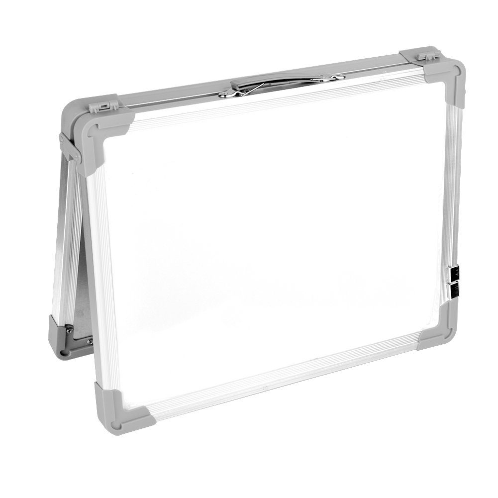 euroharry Memoboard Dry Desktop Erase 2-in-1 Mini Magnetischer Board Tragbarer Staffelei White
