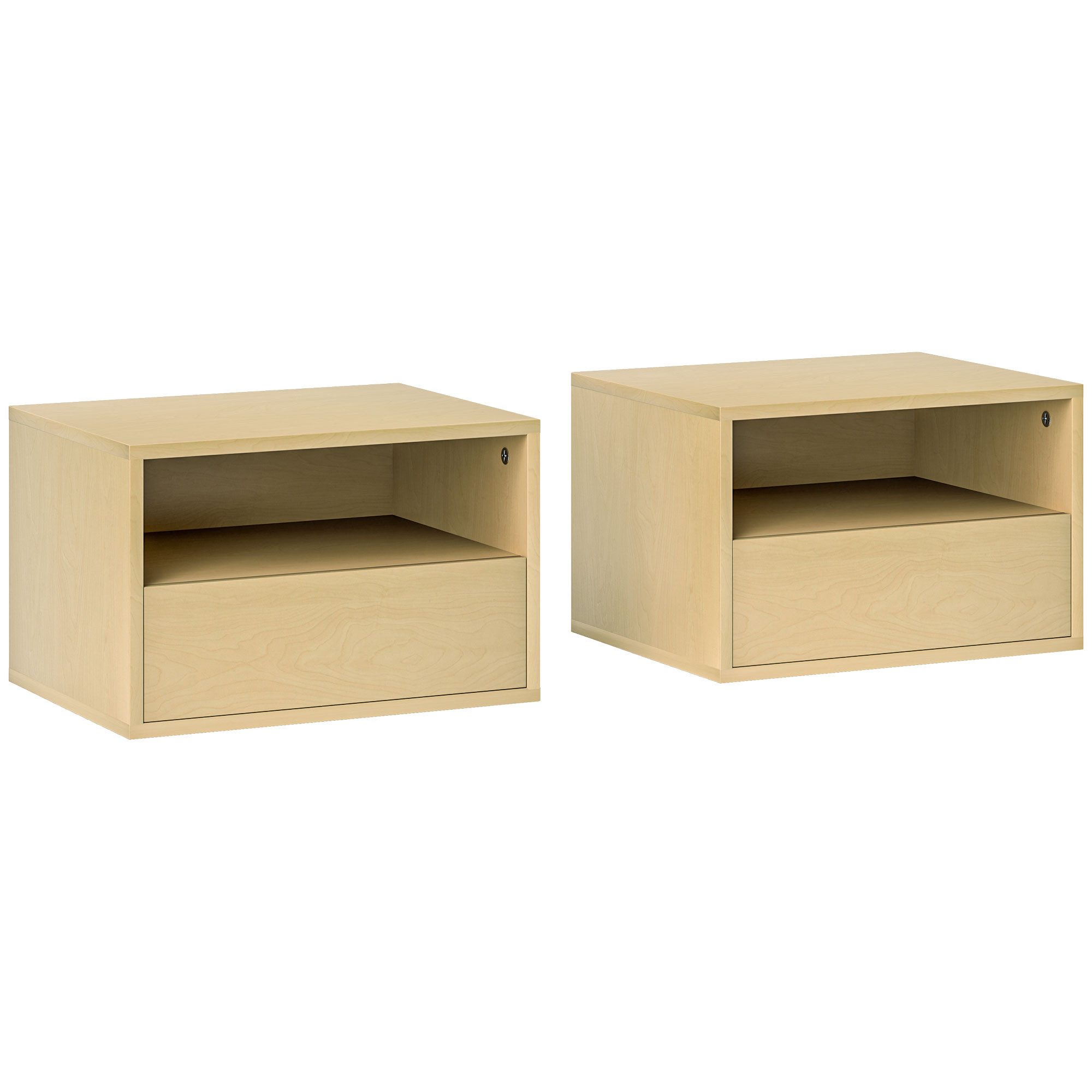 HOMCOM Nachttisch Wandschrank mit Schublade, offenes günstig online kaufen