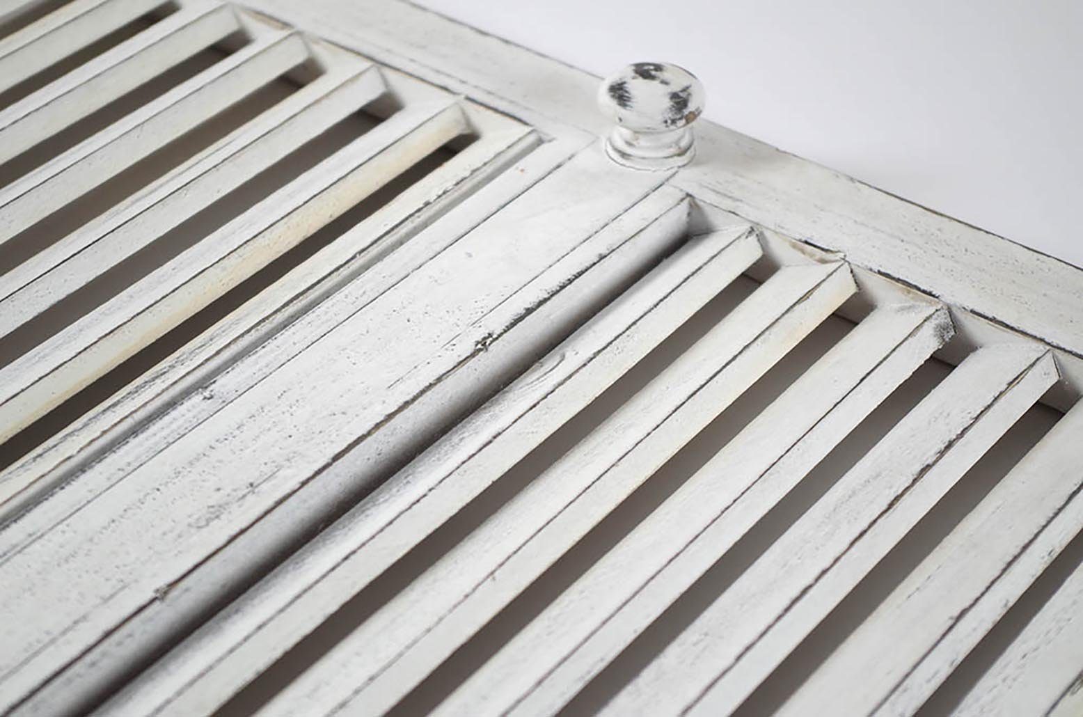 Holz - cm, white aus 35x90 Kobolo Deko-Fensterladen vintage Dekoobjekt