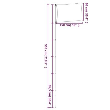 vidaXL Fahne Tschechische Flagge mit Mast 5,55 m Aluminium