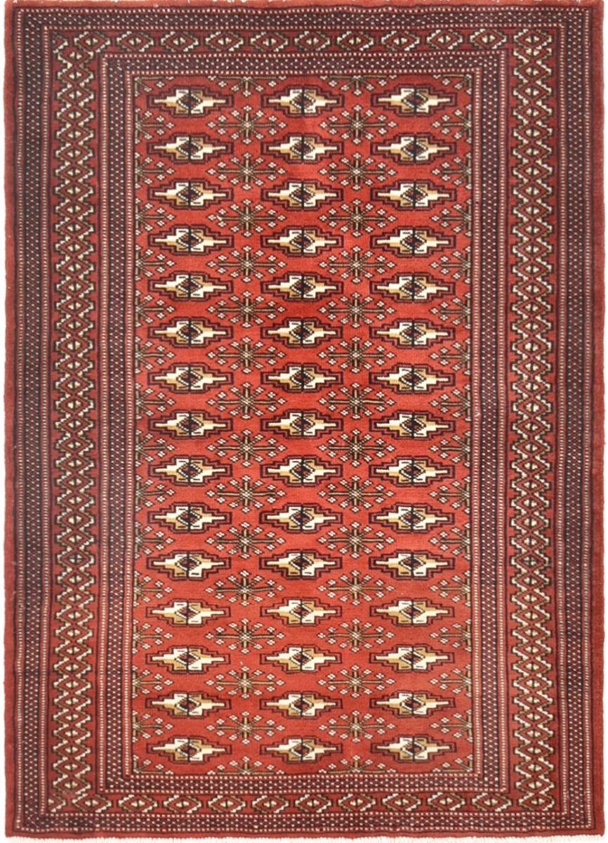 Orientteppich Turkaman 94x132 Handgeknüpfter Orientteppich / Perserteppich, Nain Trading, rechteckig, Höhe: 6 mm