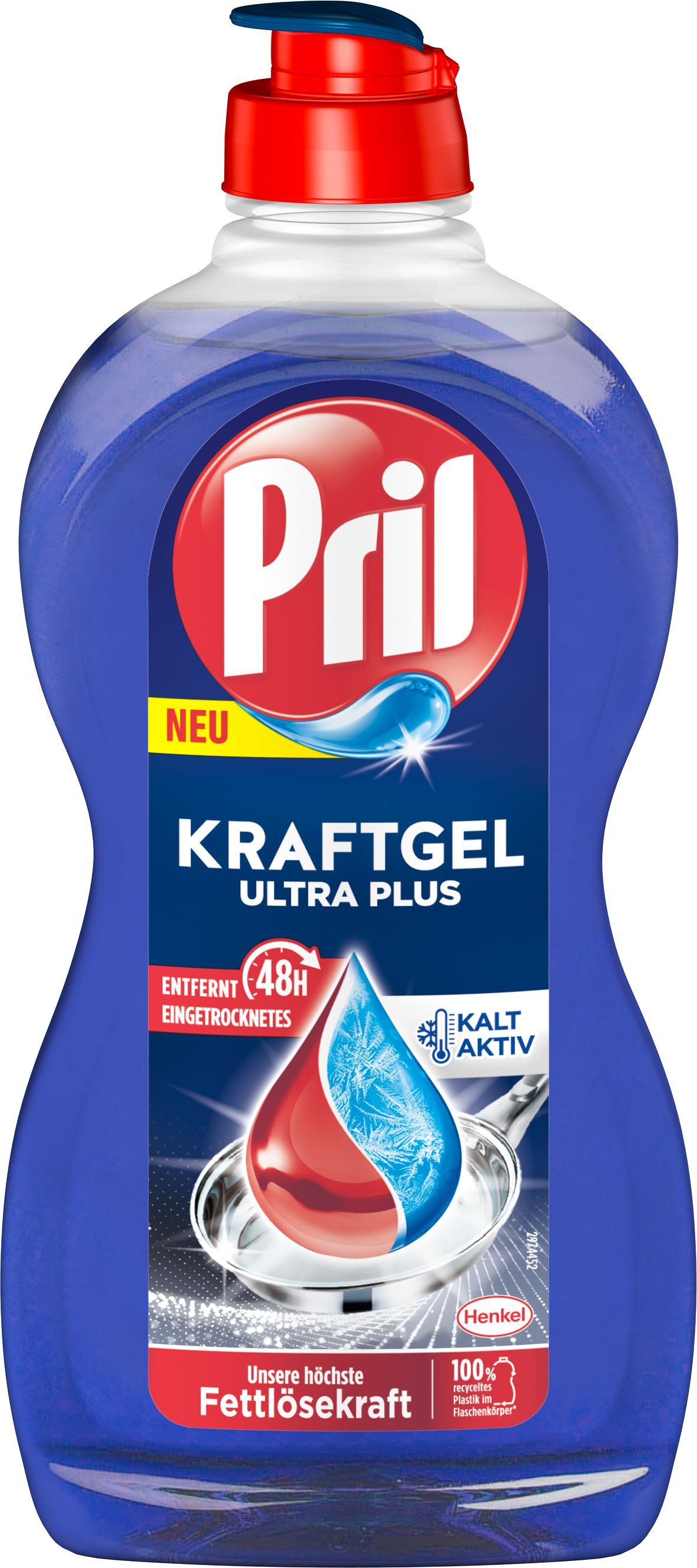 PRIL Kraftgel Ultra Plus 2 x 450ml Geschirrspülmittel (Doppelpack, [2-St. mit höchster Fettlösekraft für sauberes Geschirr)