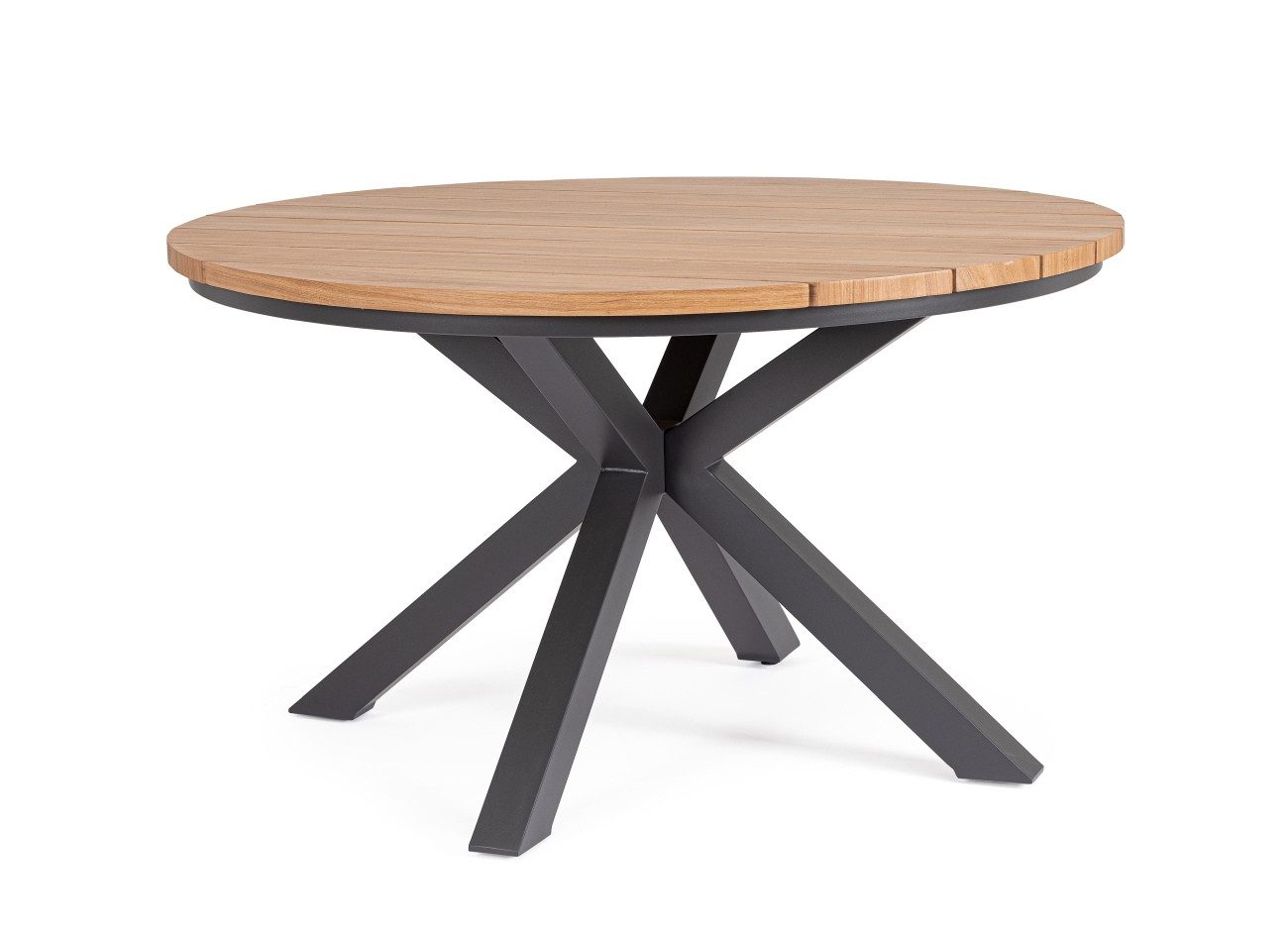 Bizzotto Esstisch Zelmar Aluminium Ø 130 cm, Geeignet für 4-6 Personen