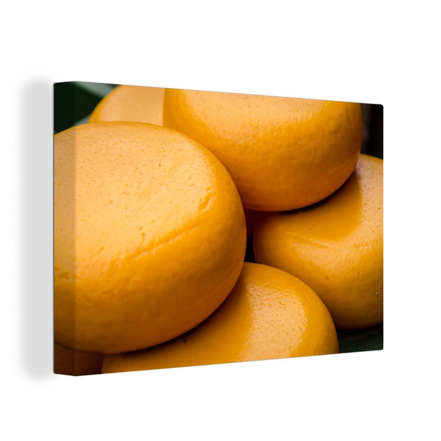 OneMillionCanvasses® Leinwandbild Käse - Gouda - Niederlande, (1 St), Wandbild Leinwandbilder, Aufhängefertig, Wanddeko, 30x20 cm