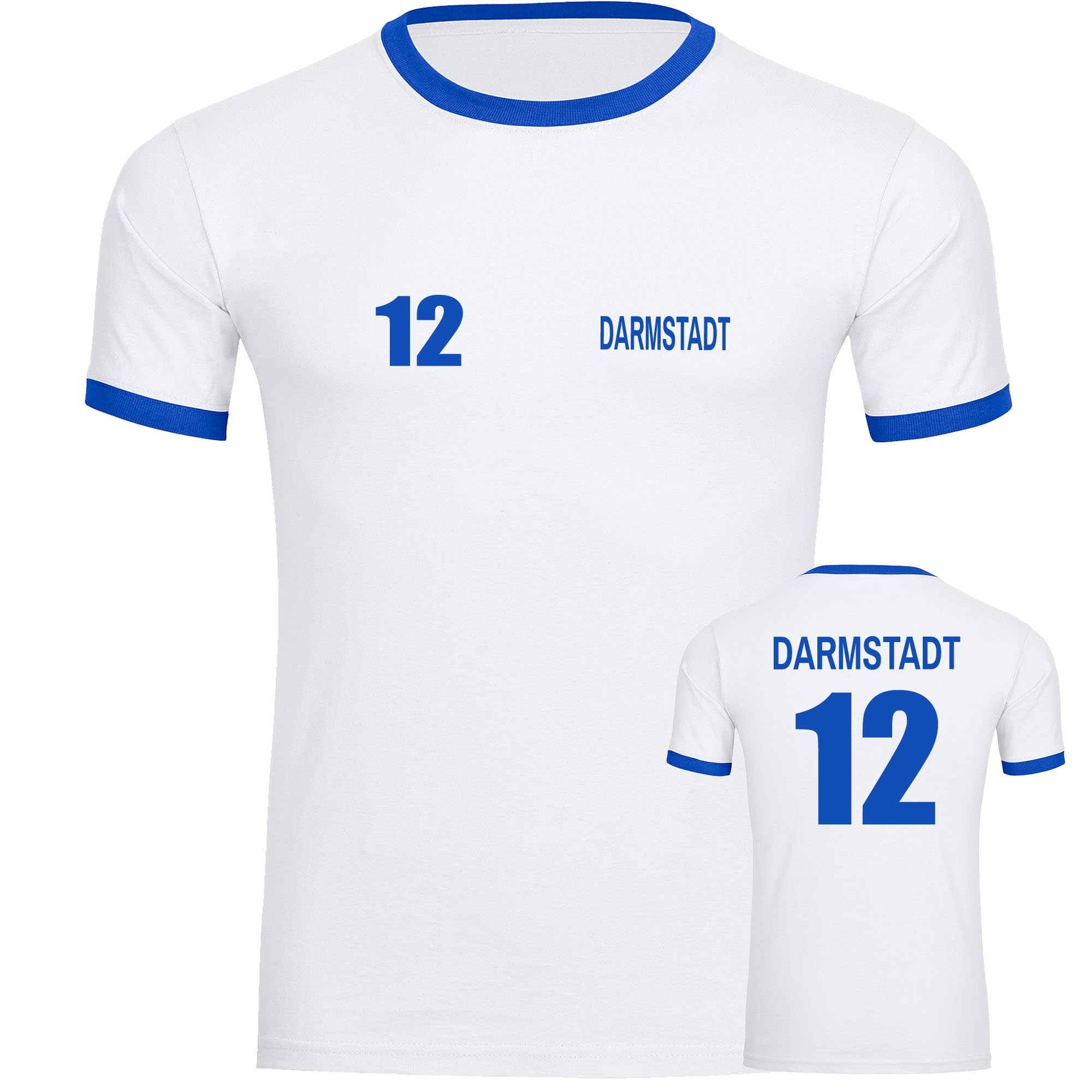 multifanshop T-Shirt Kontrast Darmstadt - Trikot 12 - Männer