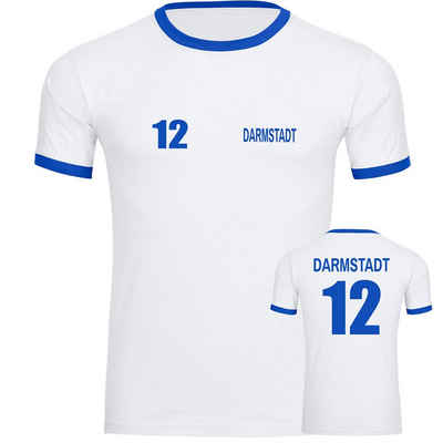 multifanshop T-Shirt Kontrast Darmstadt - Trikot 12 - Männer