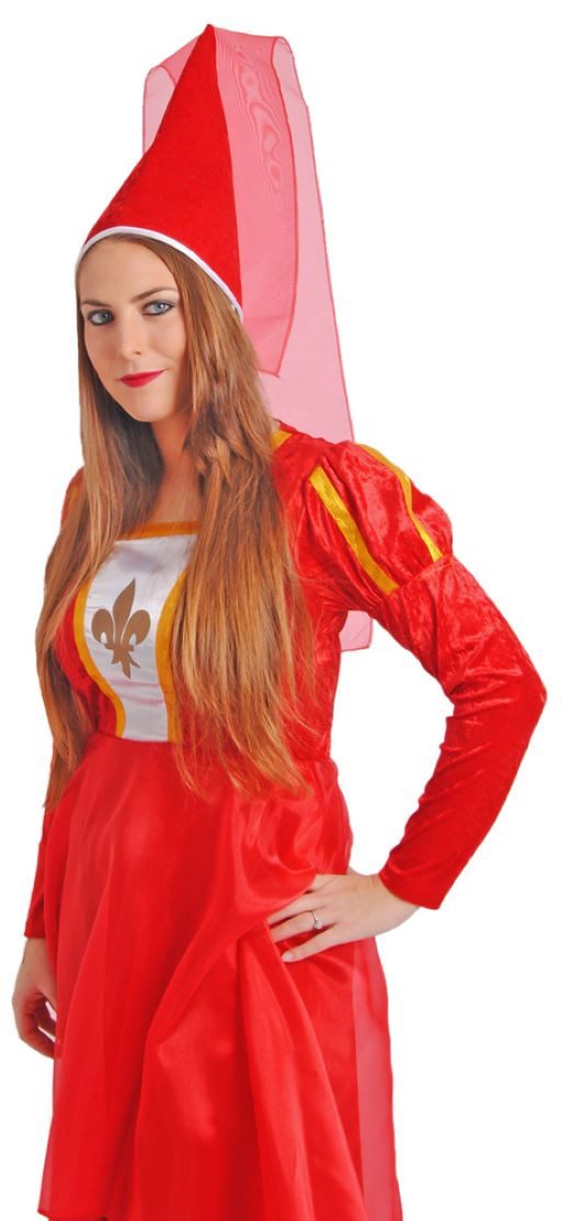 Das Kostümland Kostüm Burgfräulein Bella Kostüm für Damen - Rot