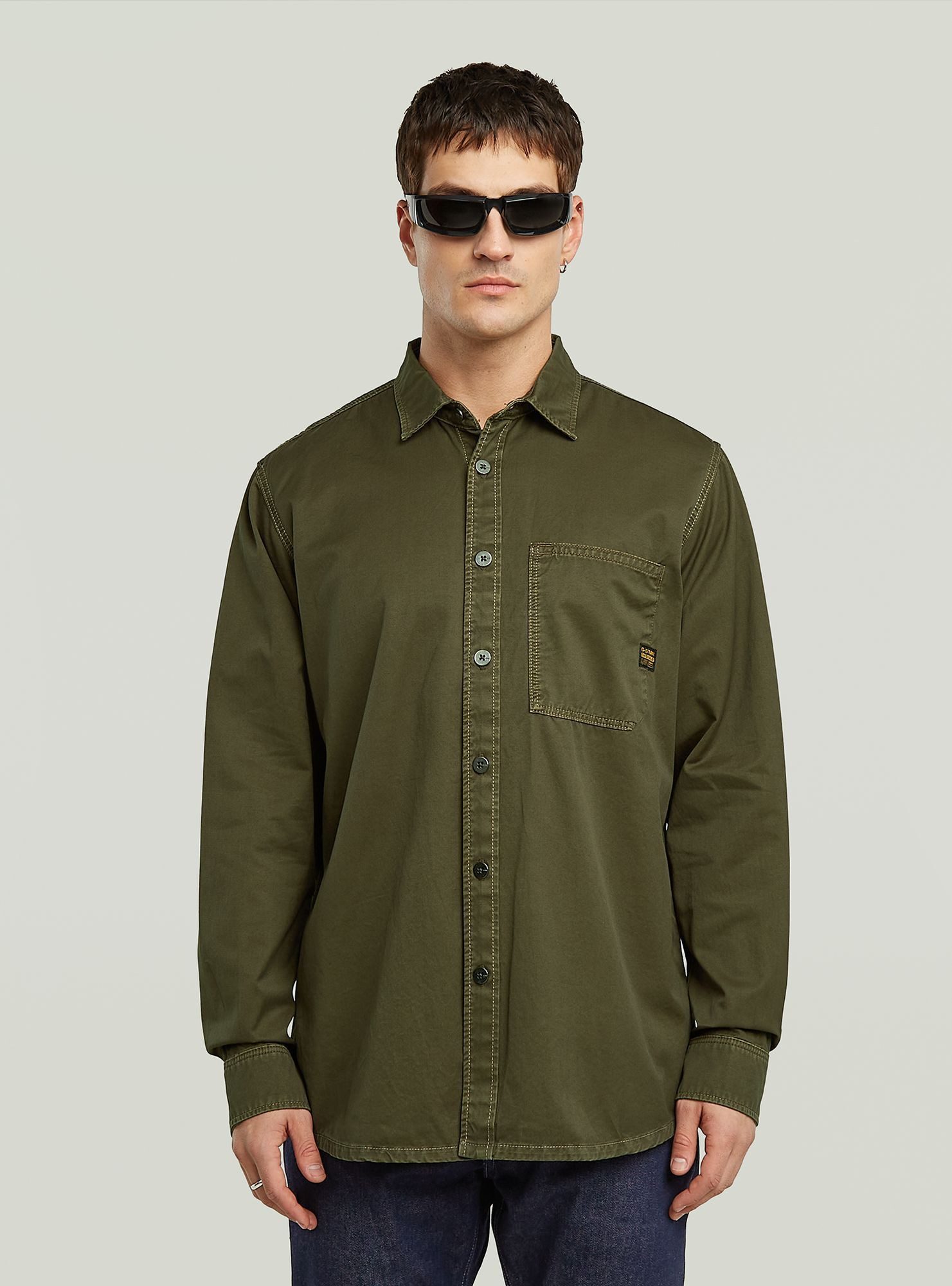 Langarmshirt Regular One-Pocket Shirt