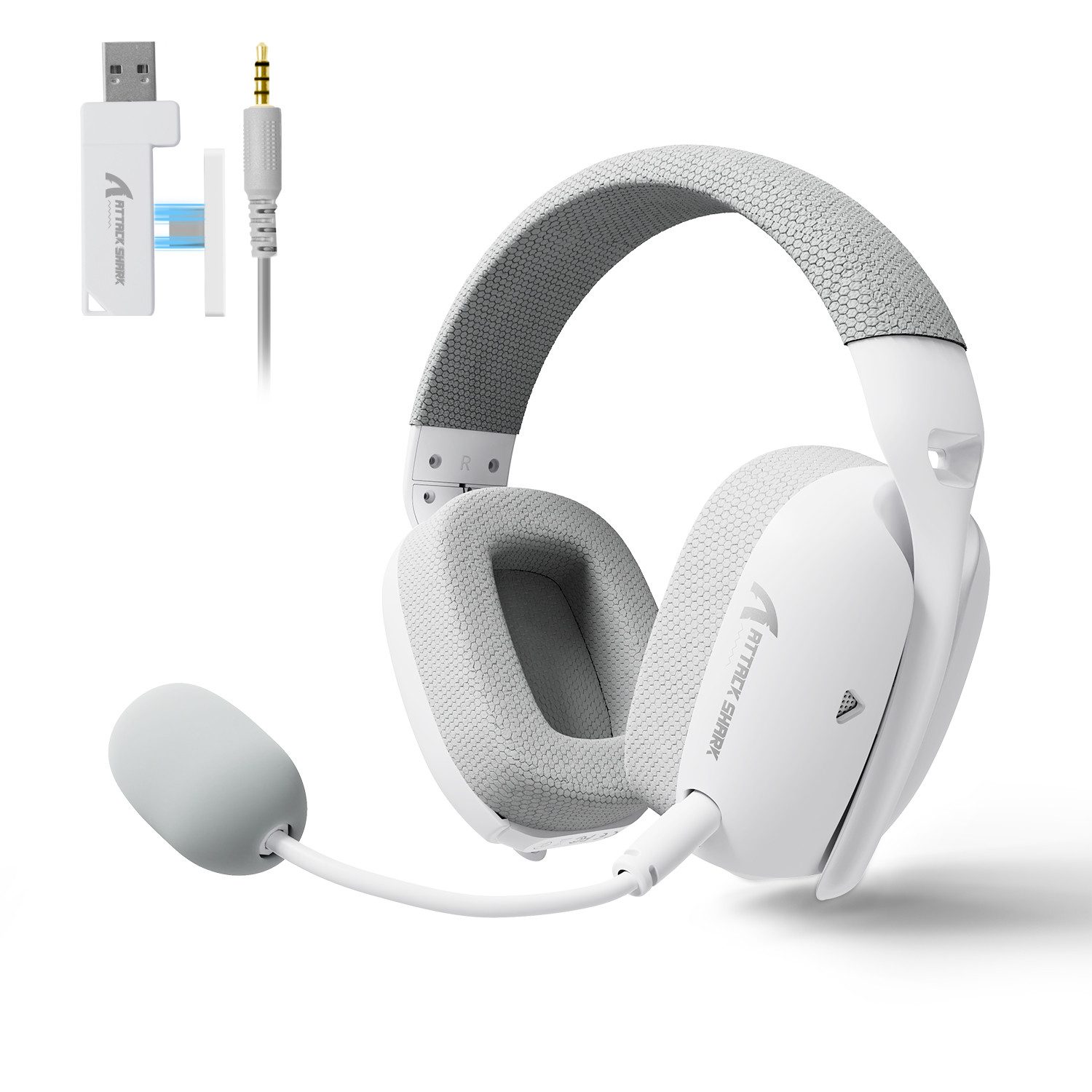 ATTACK SHARK L80PRO Kabelloses Gaming-Headset,On-Ear-Kopfhörer Gaming-Headset (HFP/ASDP/HSP/AVRCP, Verstellbare Dual-Mikrofone,20ms niedriger Latenz, 40mm Treiber)