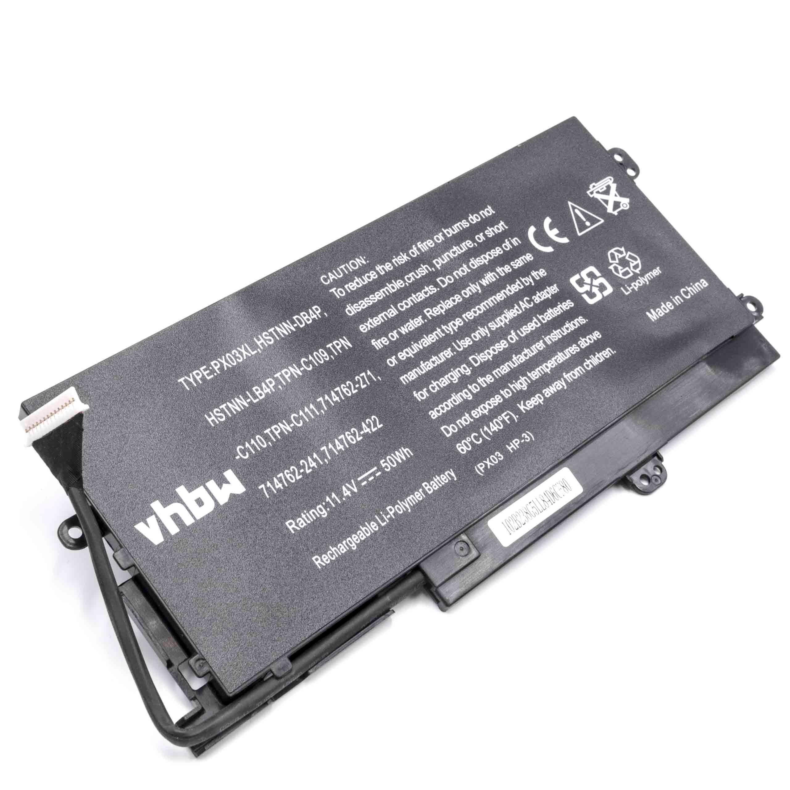 vhbw Ersatz für HP 715050-001, HSTNN-DB4P, HSTNN-LB4P, PX03XL, TPN-C109, Laptop-Akku 4000 mAh