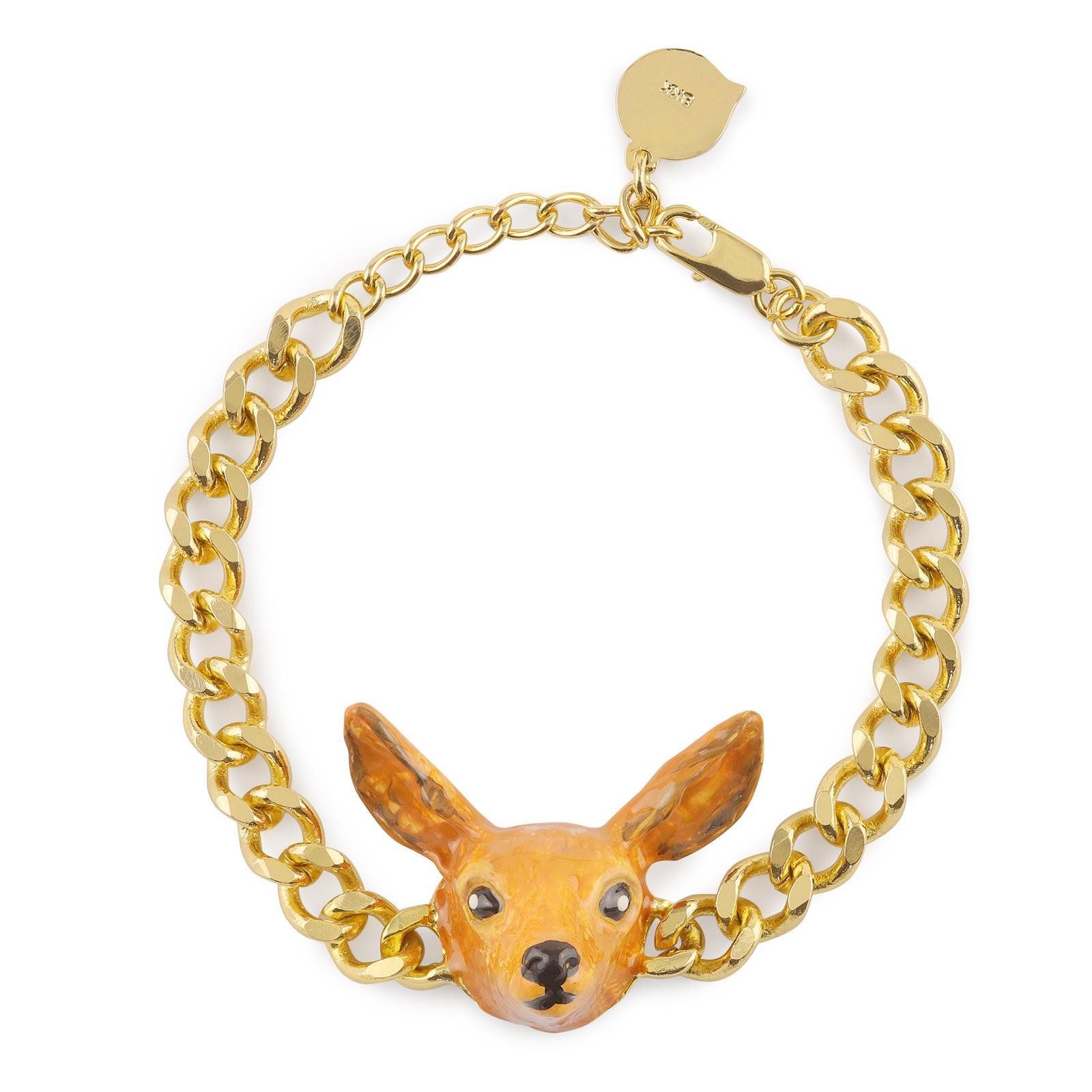 Silberarmband Reh Armband vergoldet
