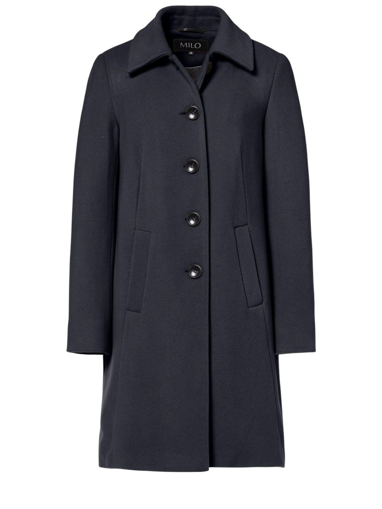 Milo Winterjacke Mantel Isa (Wollmischung) navyblau Damen