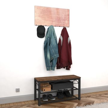 Primedeco Garderobenpaneel Magnetwand und Memoboard aus Glas Farbiger Hintergrund