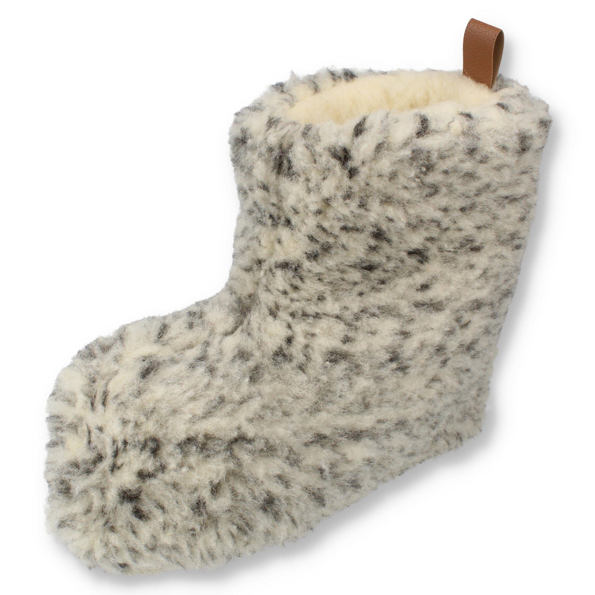 filsko Nordkapp Warme Wollsocken HausSchuhe für Damen und Herren Hausschuh mit wolle gefüttert