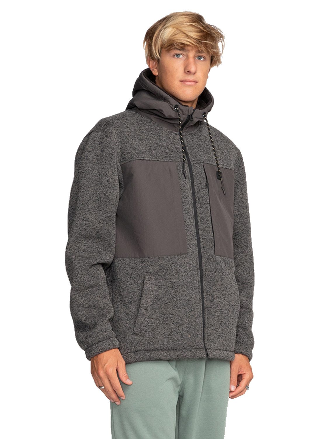 Billabong Kapuzenfleecejacke Billabong Boundary Sherpa Zip (1-St) Wärmendes Material und weiches Material