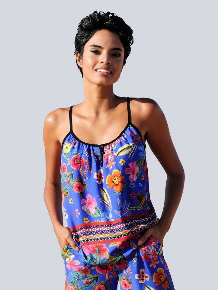 Alba Moda Strandtop mit Zierknöpfen Alba Moda Strandtop mit Zierknöpfen