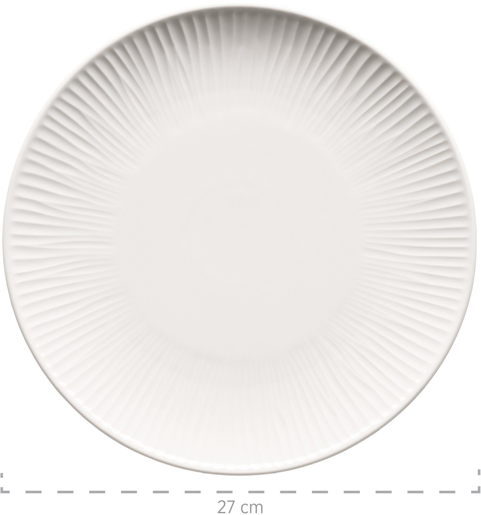 MÄSER Tafelservice Geschirr-Set Dalia (12-tlg), 6 Personen, Porzellan, Teller Set, Speiseteller u. Suppenteller,weiß, 12 Teile für 6 Personen – Bild 4 von 5