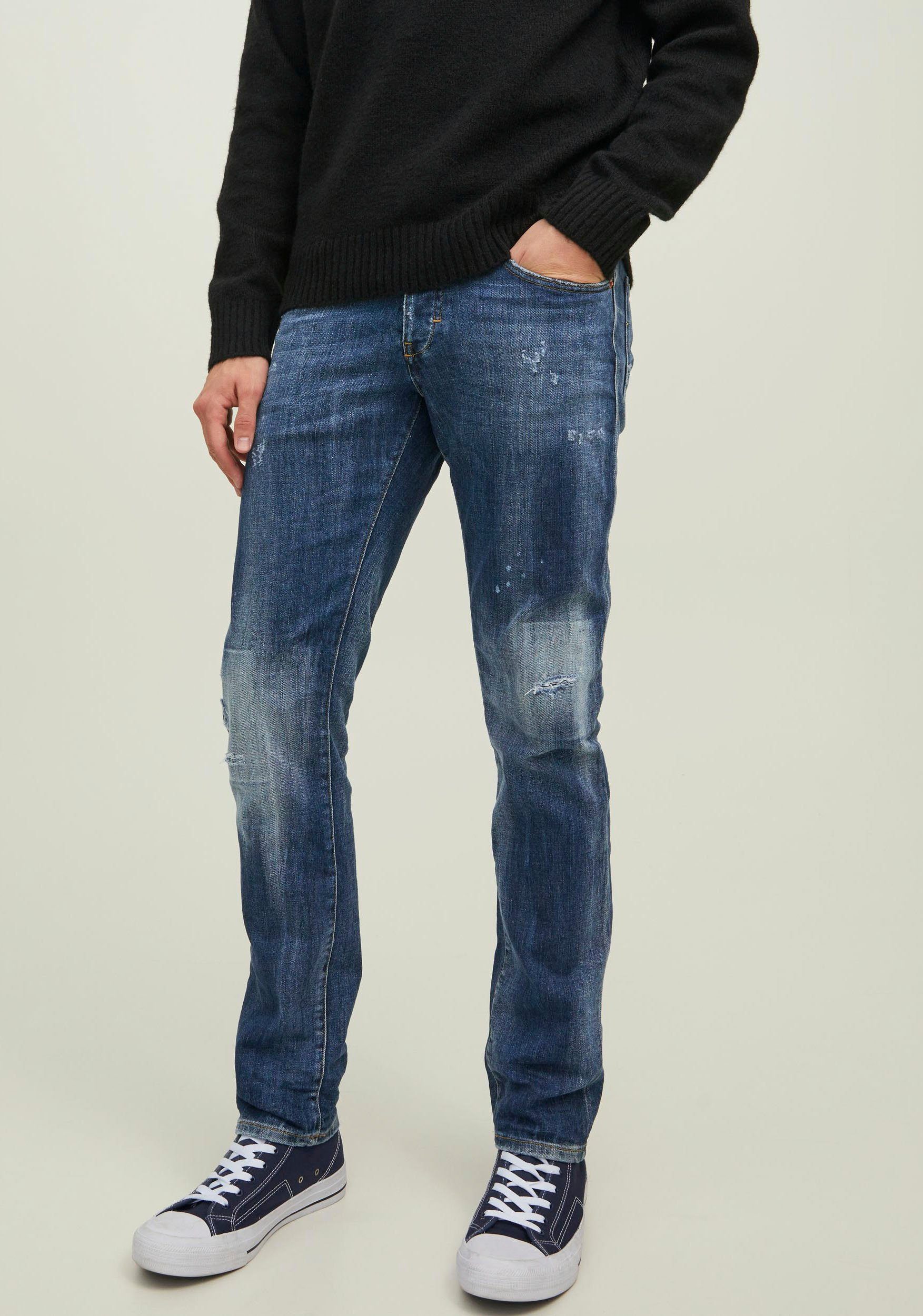 Jack & Jones Slim-fit-Jeans GLENN LUCA blue denim