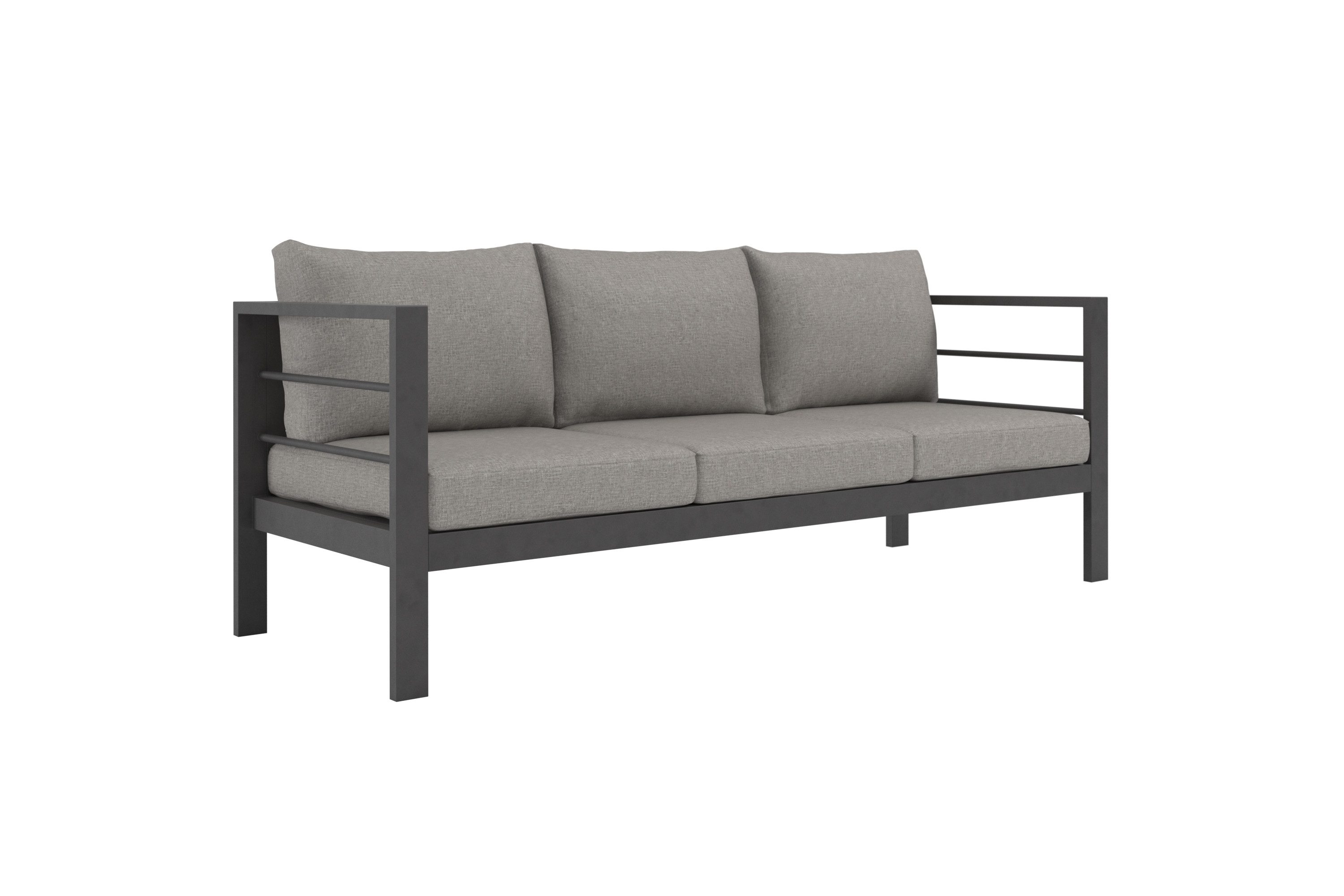 KONIFERA Gartenlounge-Set »New Jersey«, (Set, 19-tlg., 1x 3er Sofa, 1x 2er Sofa, 2 Sessel, Tisch 62x110x41 cm), inkl. Auflagen, Tischplatte aus Nonwood