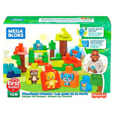 Mattel® Spielbausteine »Mattel GMB63 - Mega Bloks - Bausteine, 70 Teile, Waldfreunde, Safari«