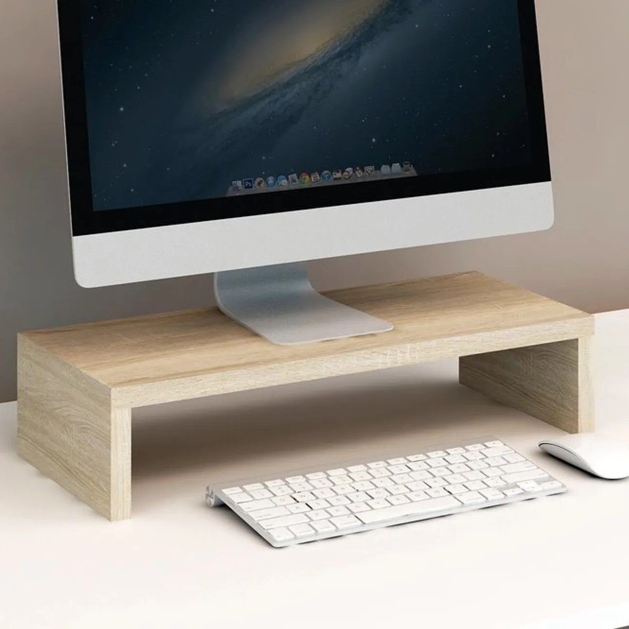 Moblix LAPI Monitorständer aus Holz – Schreibtischständer aus Holz Monitorständer, (Monitorständer, Einzelstück)