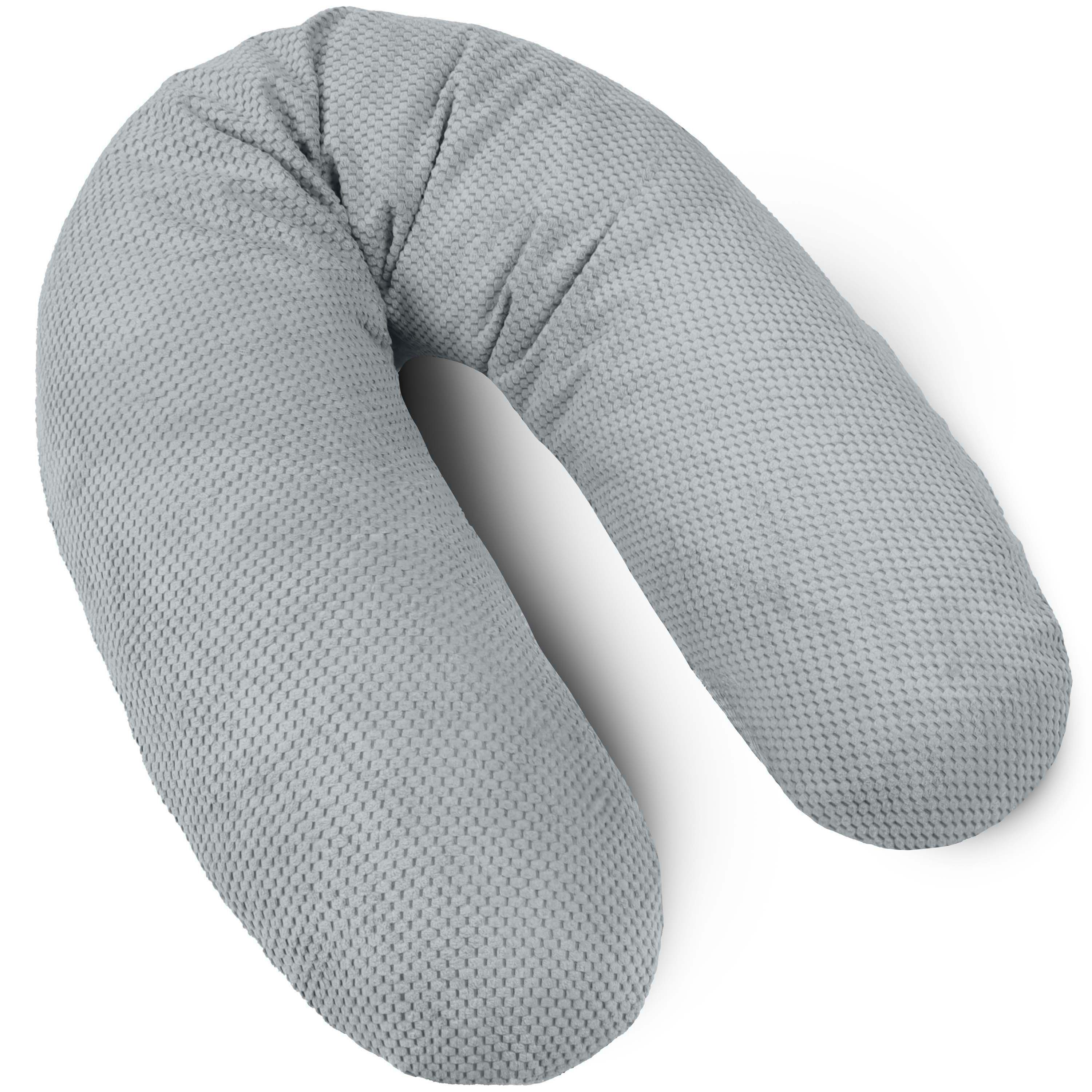 Amilian Stillkissen XXL 170 cm Schwangerschaftskissen Seitenschläferkissen U-Form, Set, inkl. Stillkissenbezug, Hohlfaser, waschbarer Bezug, für Stillzeit