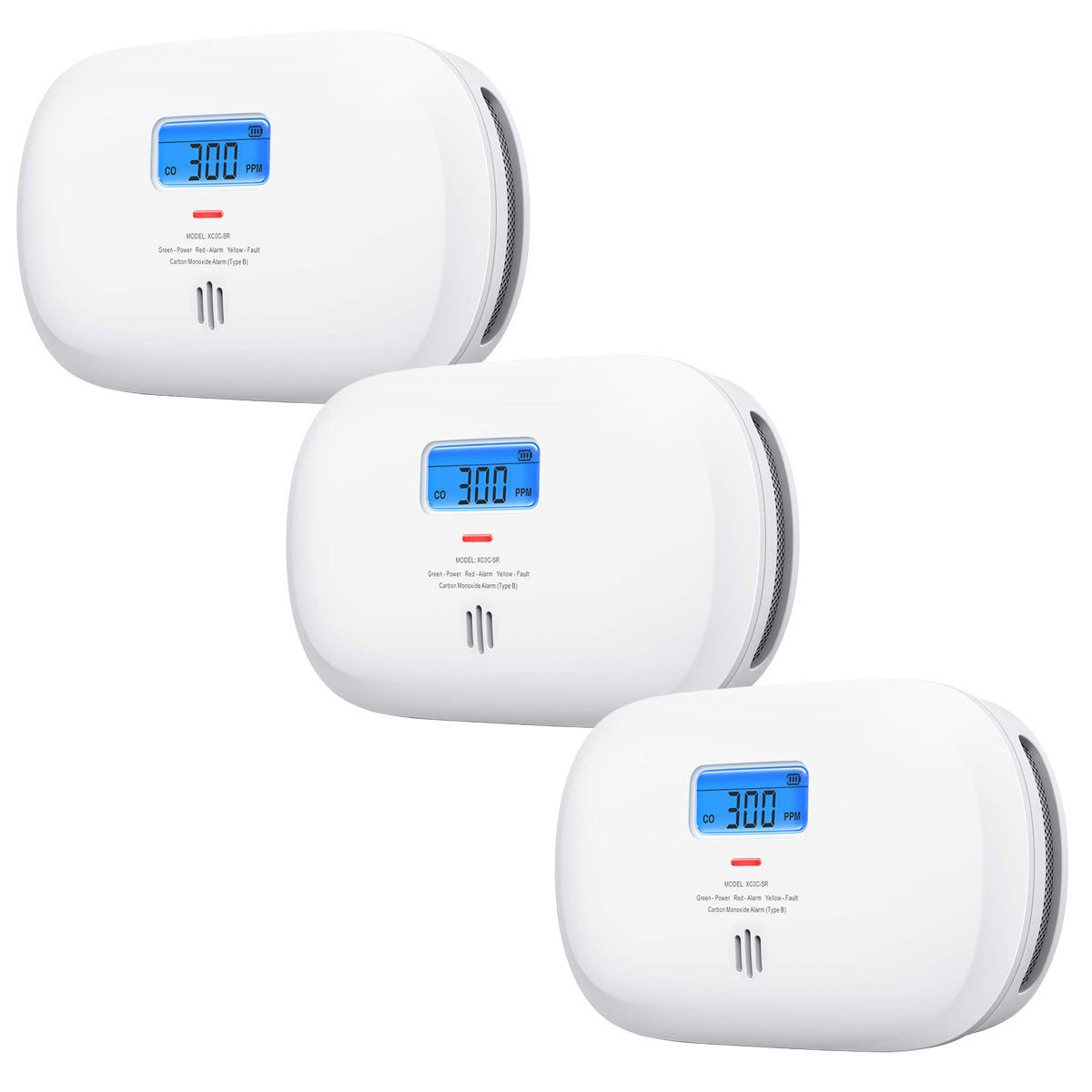 X-SENSE X-Sense XC0C-SR Autarker Kohlenmonoxid CO-Melder (LCD-Display, LED-Statusanzeige, 10 Jahre Sensor-Lebensdauer)