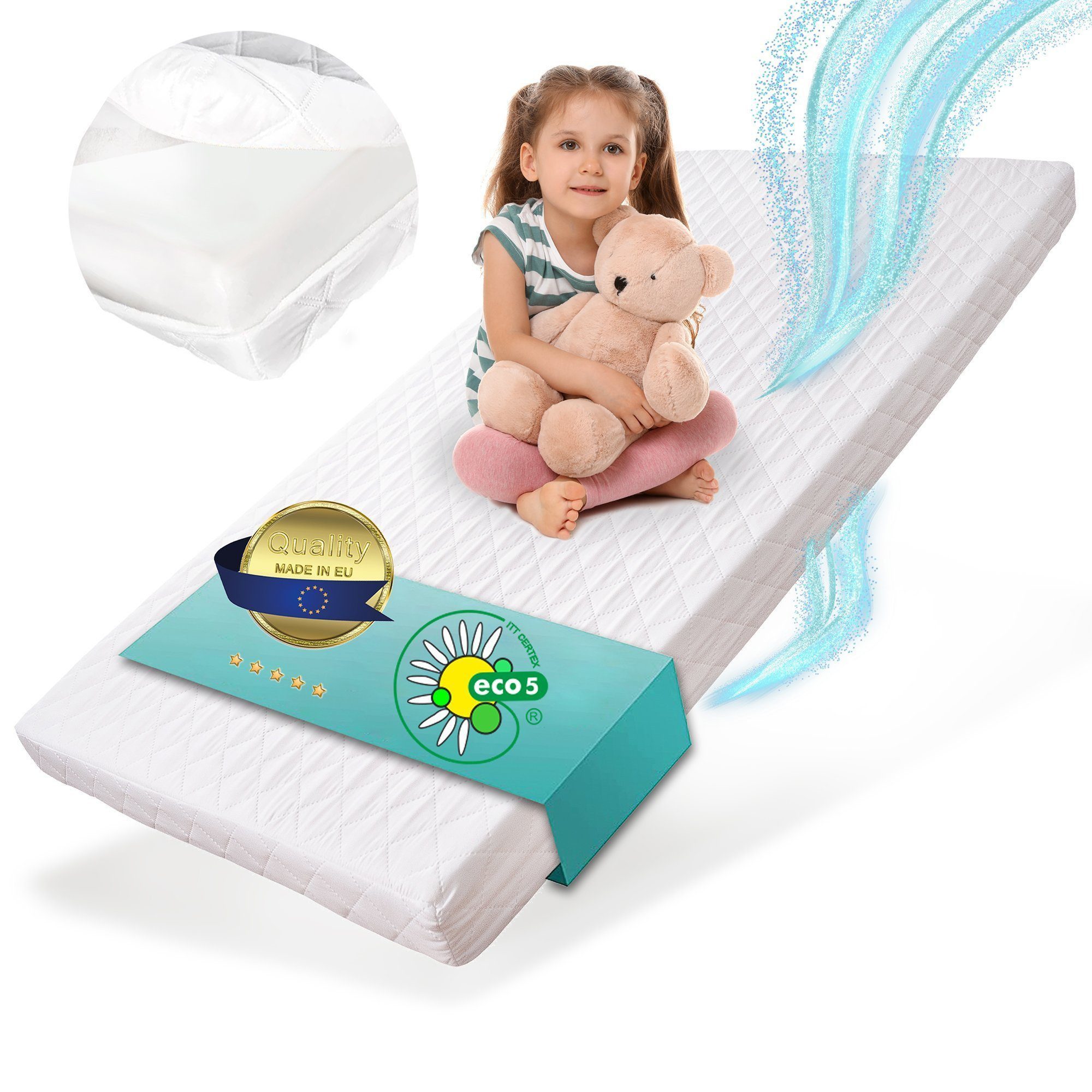 Kindermatratze PUR Eco5 zertifiziert, mit Alcube günstig online kaufen