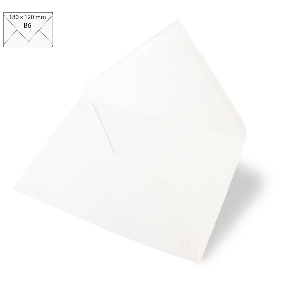 90g/qm B6 Rayher Bastelkartonpapier uni Kuvert 5x weiß