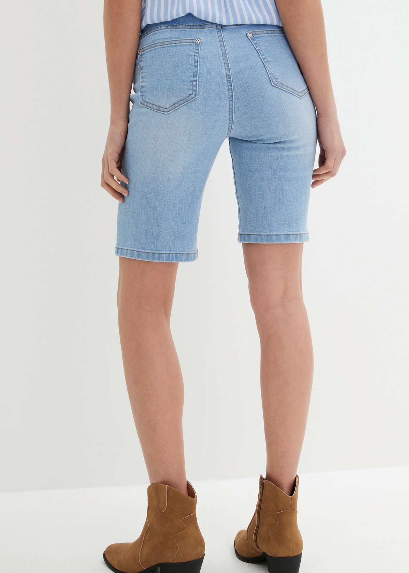 bonprix Bermudas schmale Passform, elastisches Material, mit Bindeband