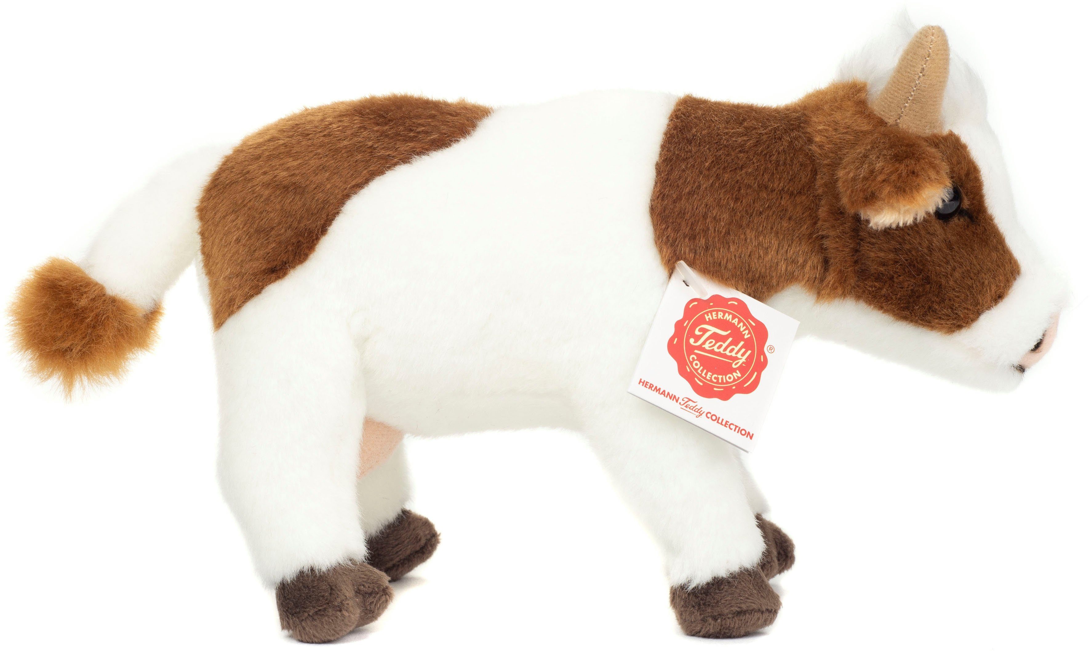 Teddy Hermann® Kuscheltier Kuh 23 cm, braun/weiß, zum Teil aus recyceltem Material