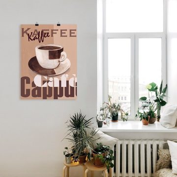 Artland Poster Kaffee, Getränke (1 St), als Alubild, Leinwandbild, Wandaufkleber oder Poster in versch. Größen