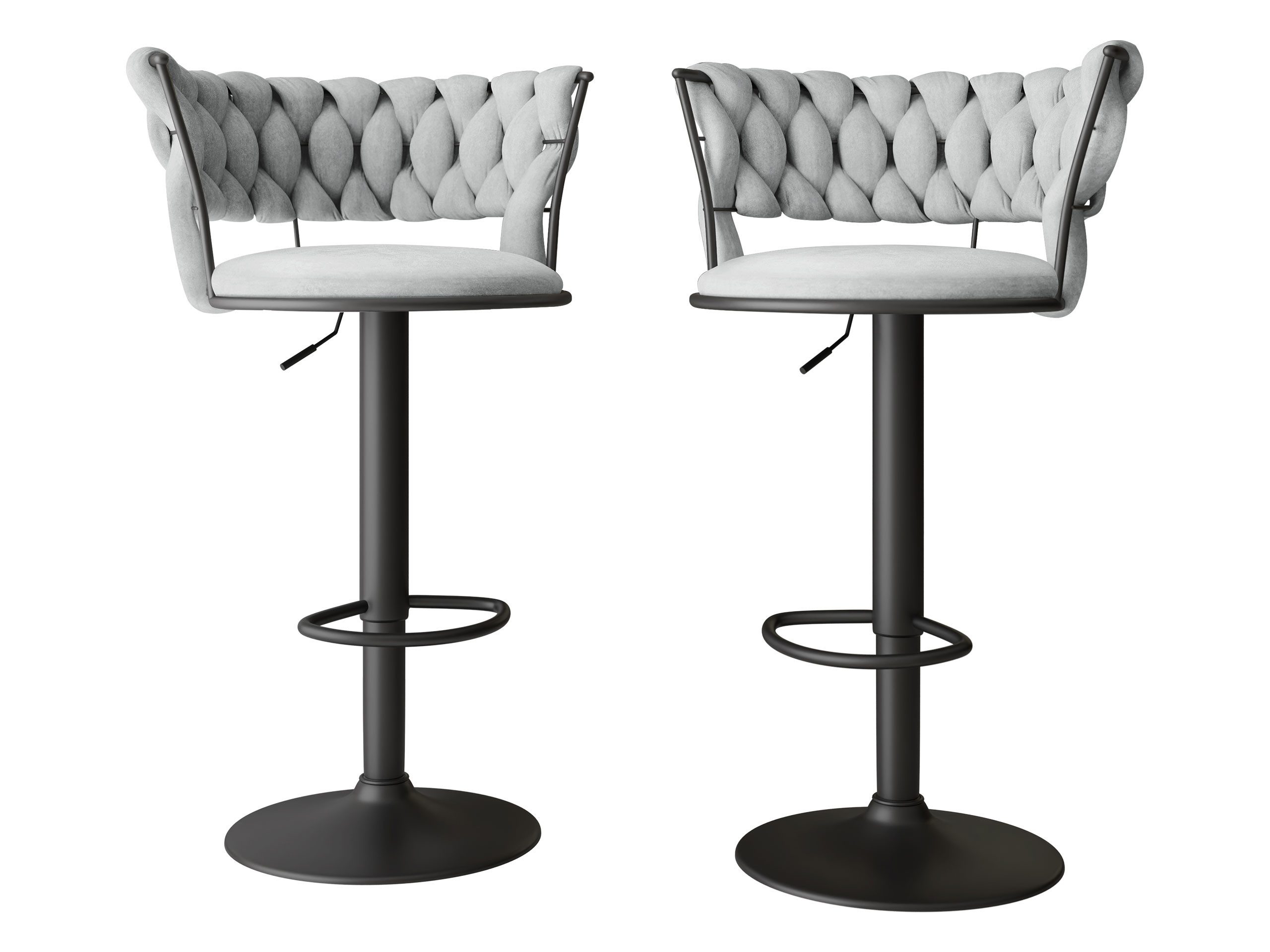 MIRJAN24 Barhocker Muz BS-1141/BK (2er-Set), Verchromte günstig online kaufen