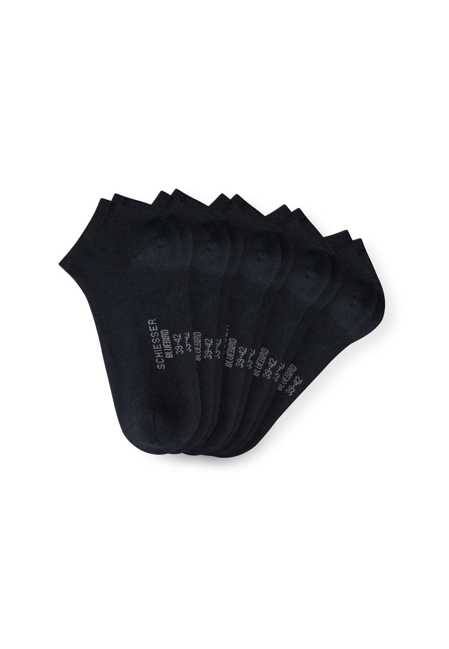 Schiesser Sneakersocken Bluebird (5-Paar) extra softer Bund, verstärkter Zehen- und Fersenbereich