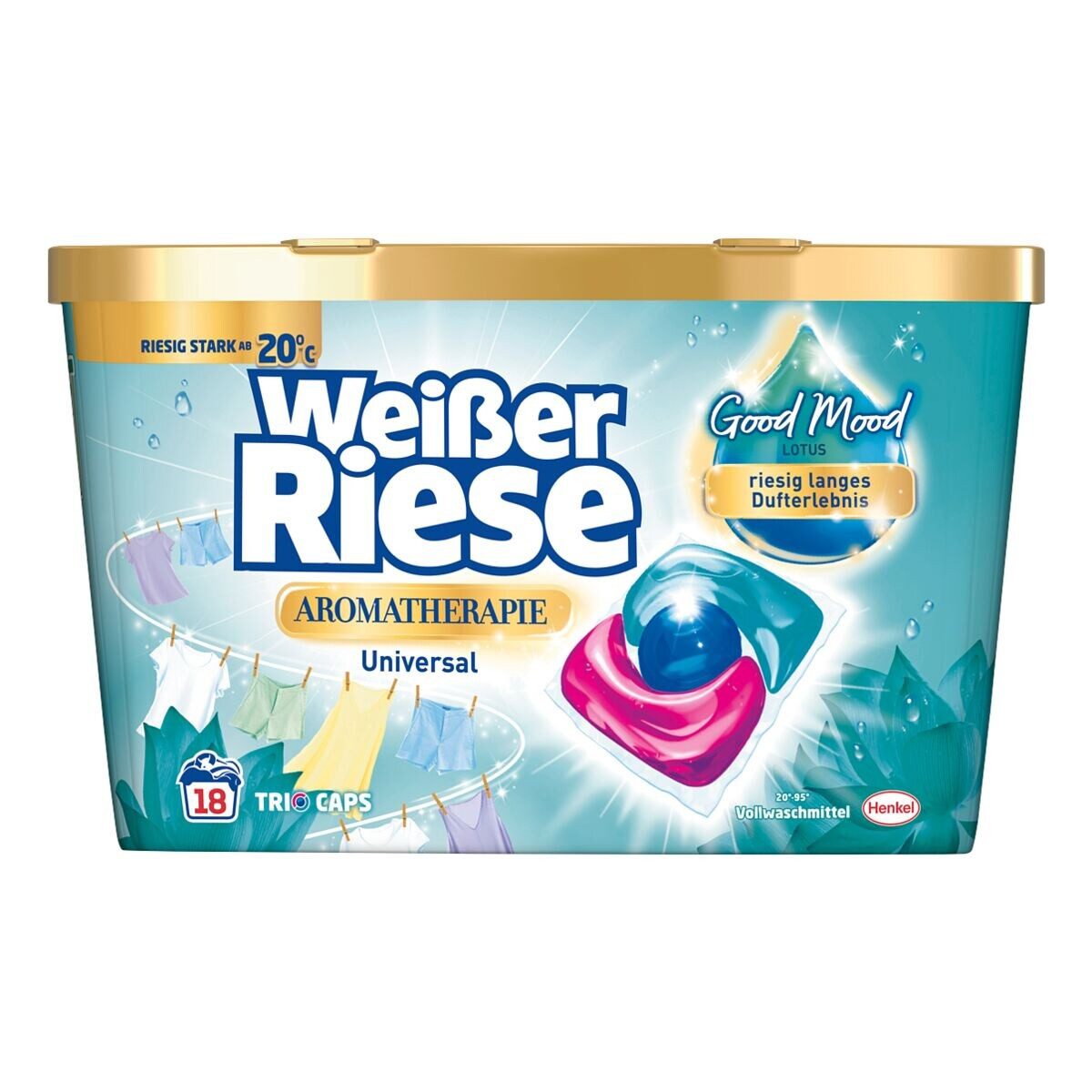 Weißer Riese Good Mood Lotus Vollwaschmittel (18 WL, 18 Caps)