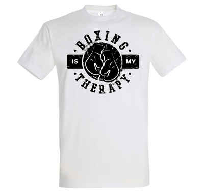 Youth Designz T-Shirt Boxen Is My Therapie Herren Shirt mit trendigem Frontprint