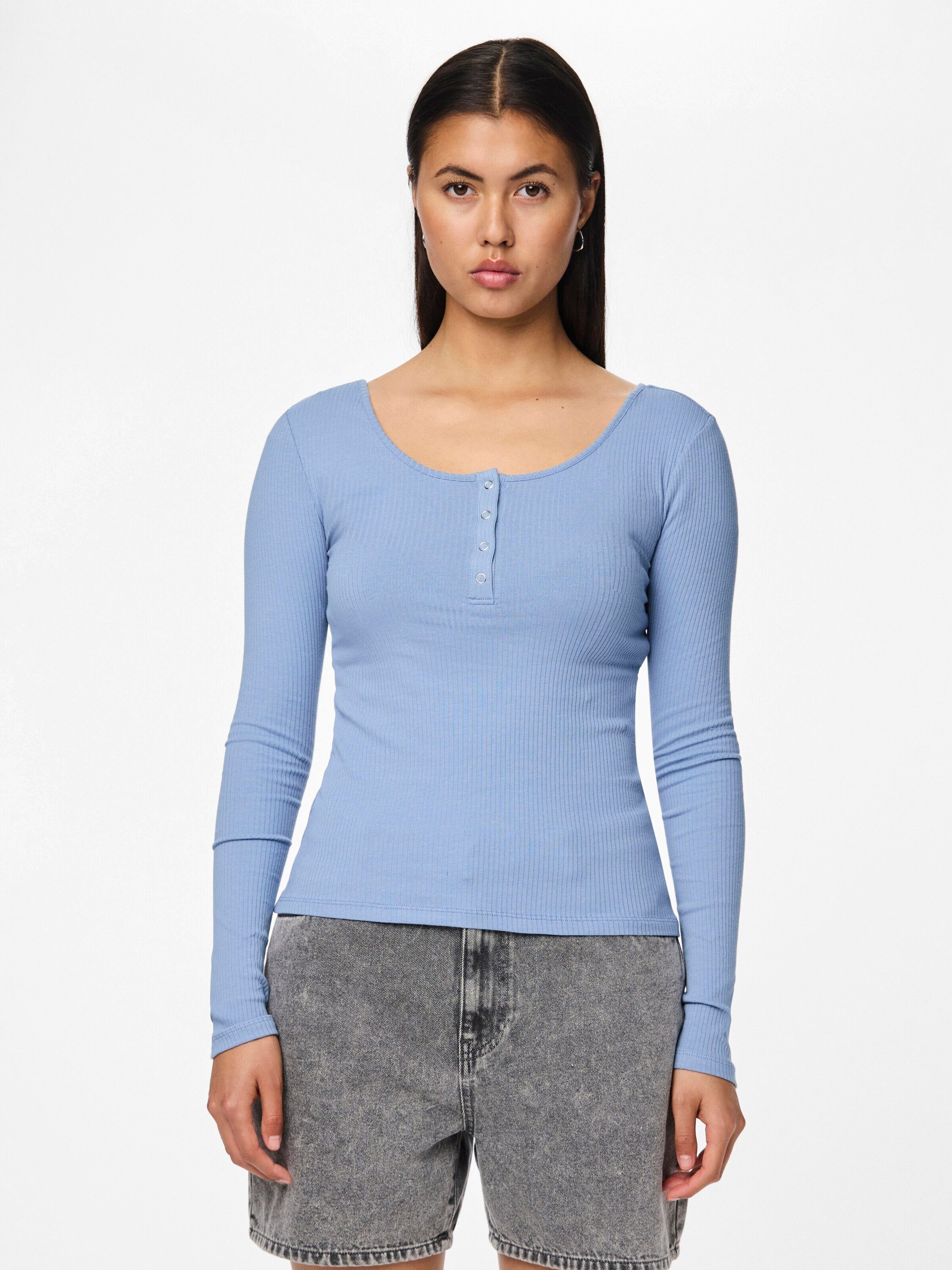 pieces Langarmshirt PCKitte (1-tlg) Plain/ohne Details