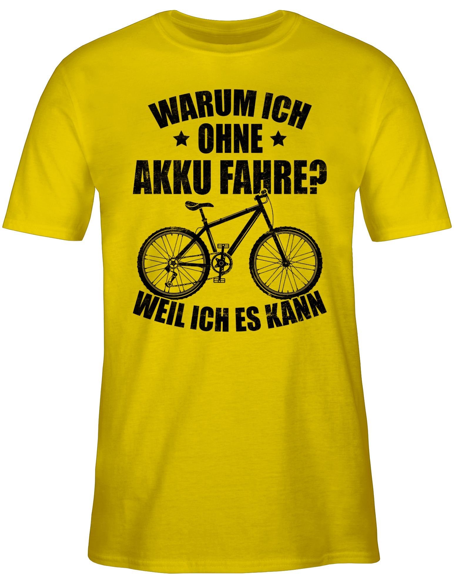 Shirtracer T-Shirt Warum ich ohne Akku günstig online kaufen