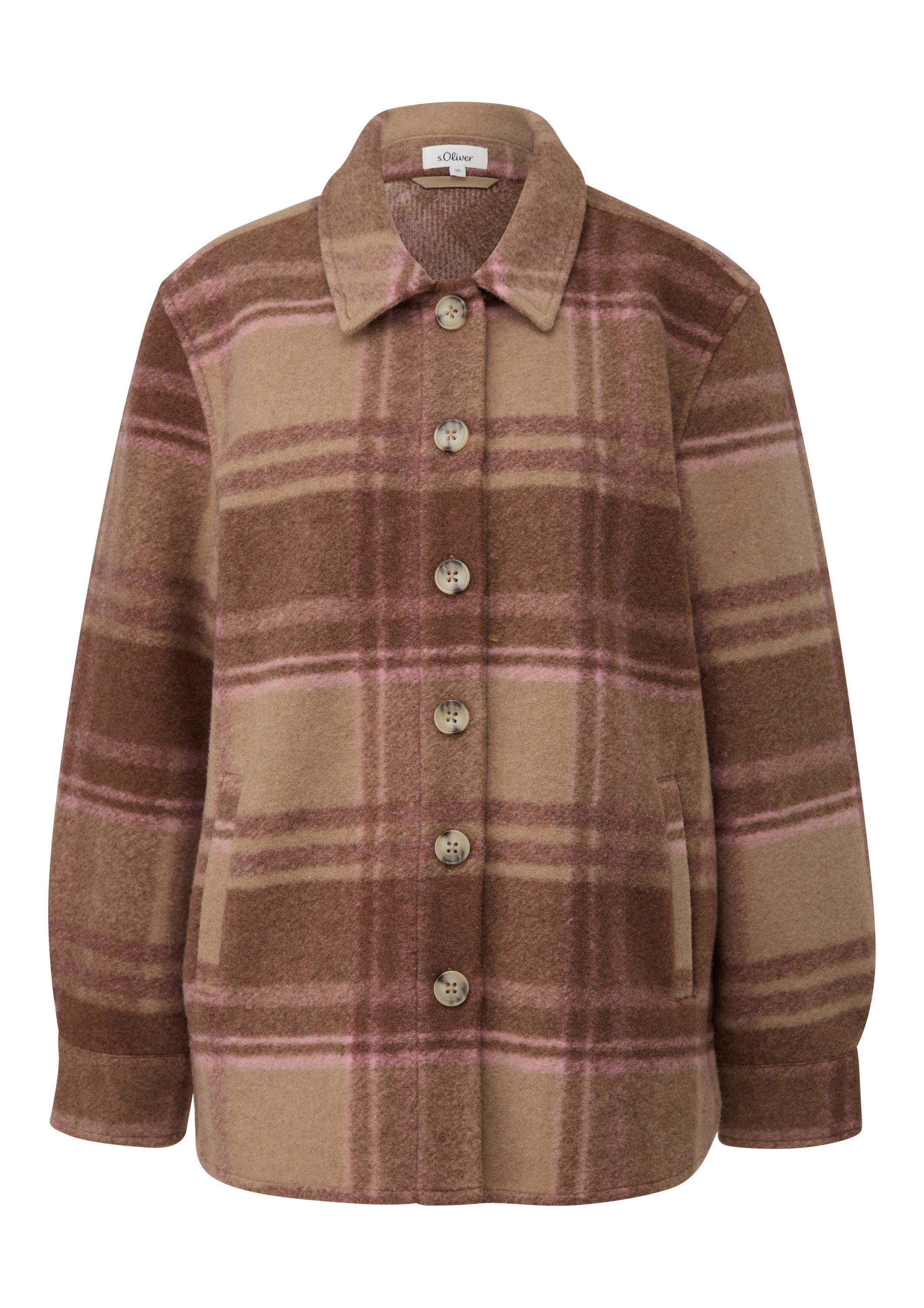 s.Oliver Funktionsjacke Indoor-Jacke Overshirt aus Wollmix günstig online kaufen