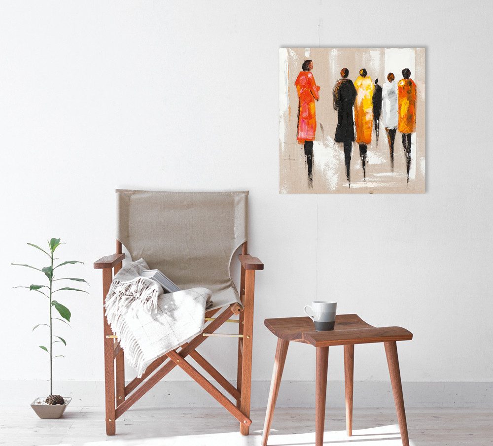 ArtUniverse Gemälde Leinwandbild Modenschau 70 x 70 cm, Menschenmotiv