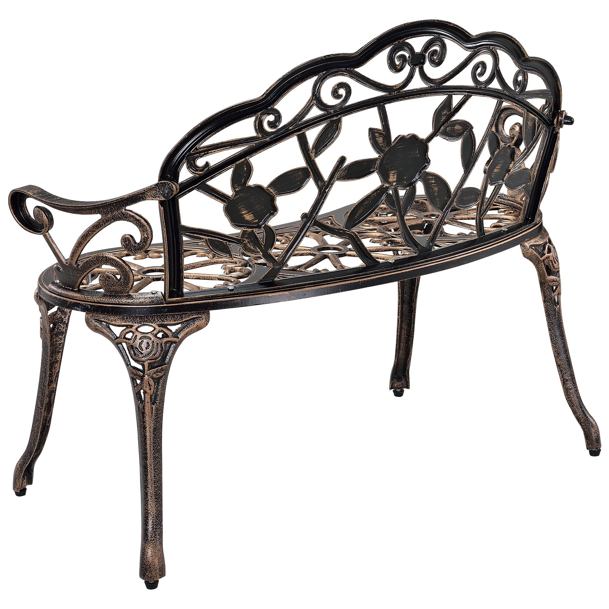casa.pro Gartenbank, »Monfalcone« Eisenbank 99x54x78cm Gusseisen Bronzenfarbe