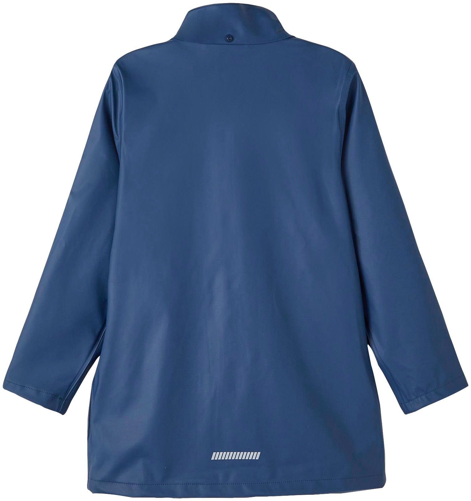 1, LONG NKNDRY Reißverschluss It mit Name Druckknopfleiste RAIN JACKET verdeckter Regenjacke