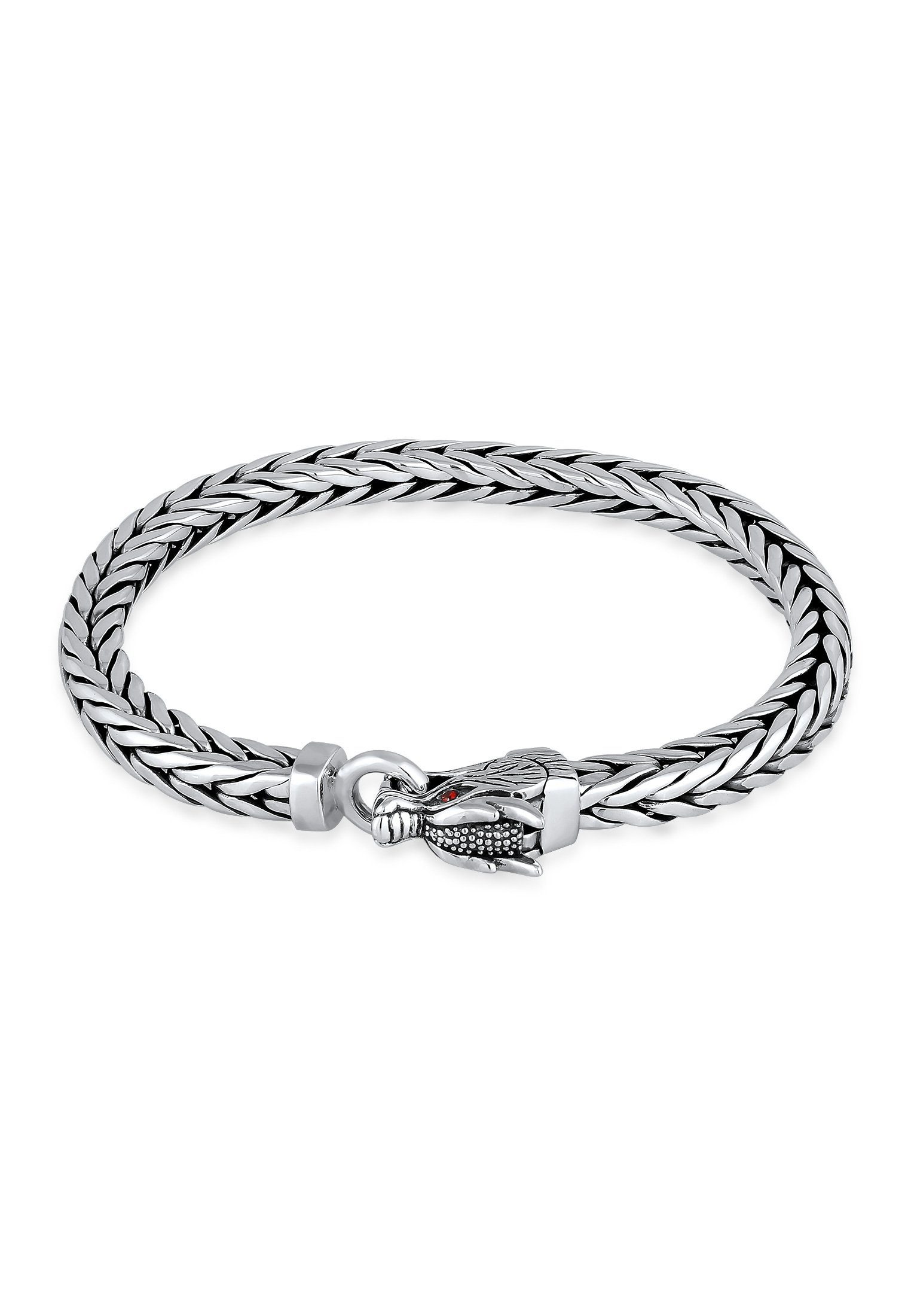 Kuzzoi Silberarmband Herrn Drache Zirkonia Ringverschluss 925er Silber, Dra günstig online kaufen