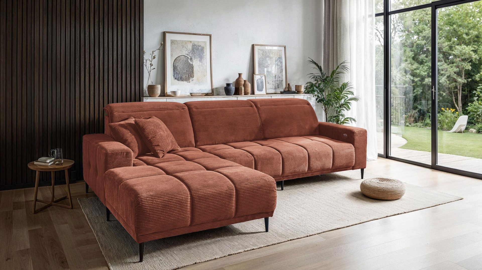Massivart® Ecksofa Cord 286 cm / günstig online kaufen