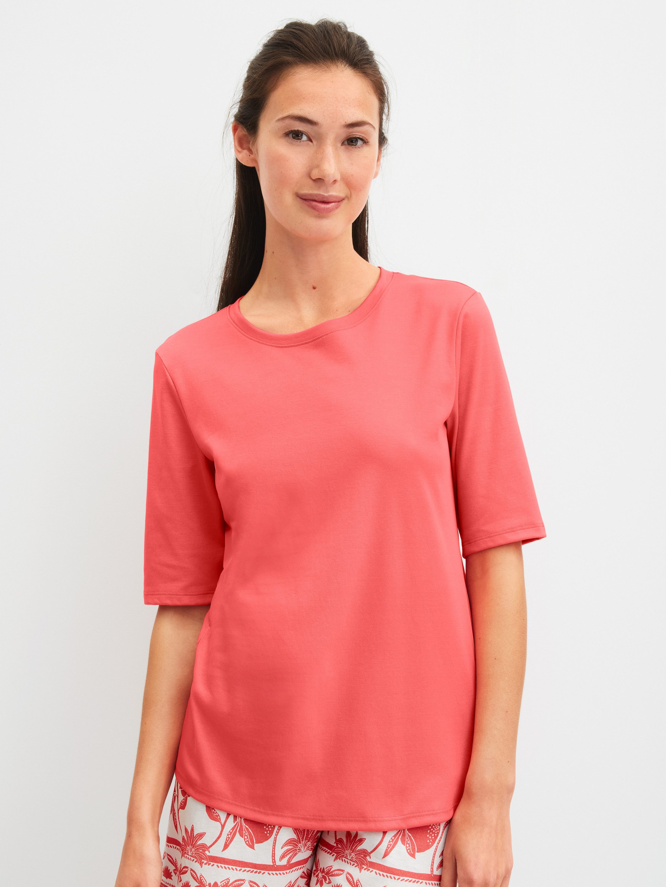 CALIDA Kurzarmshirt Favourites Sleep Damen (1-tlg) aus Baumwolle, weich und pflegeleicht, lockere Passform