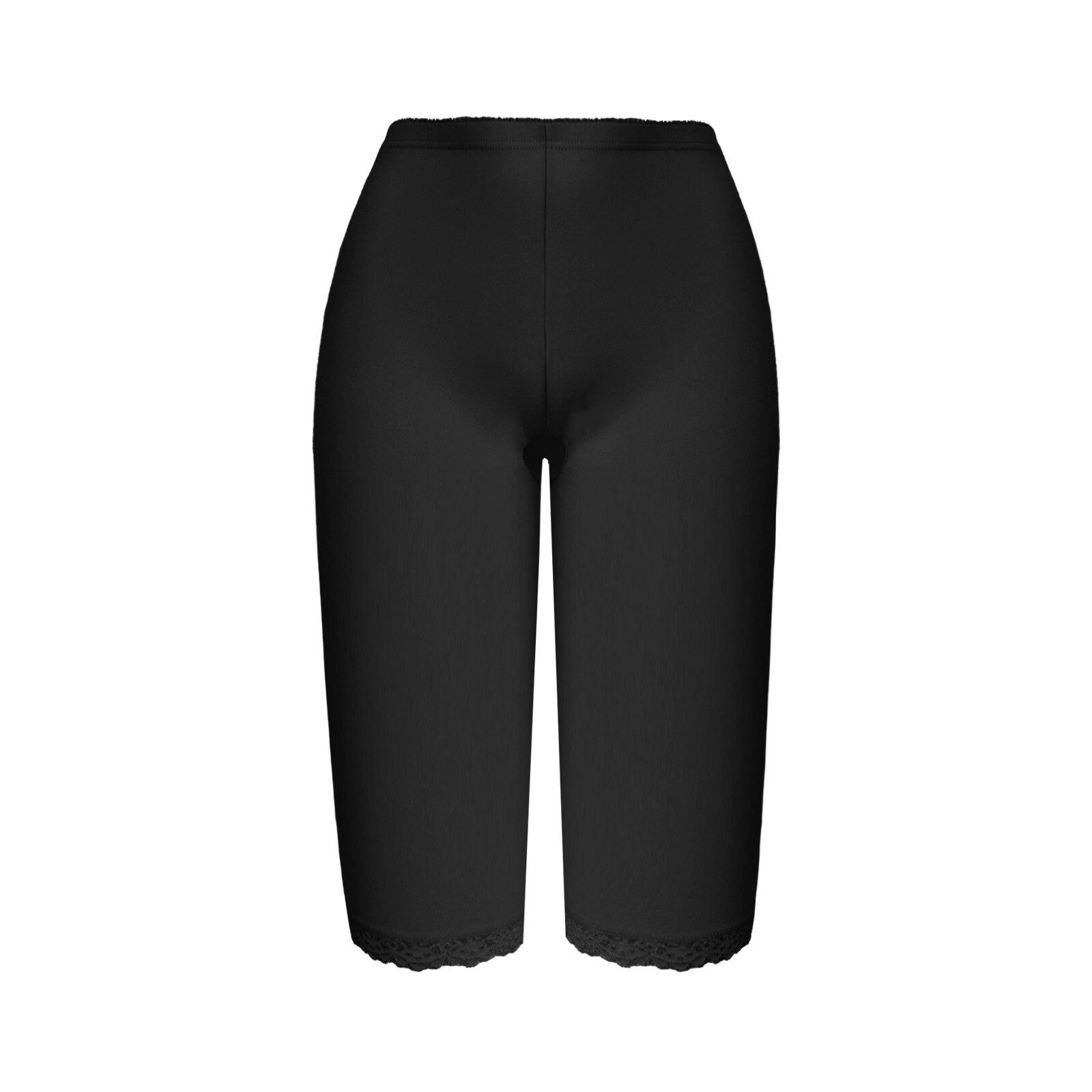 emeco Leggings 3/4 Leggings Damen Capri Leggins Baumwolle Sporthose Spitze Fitness Yo