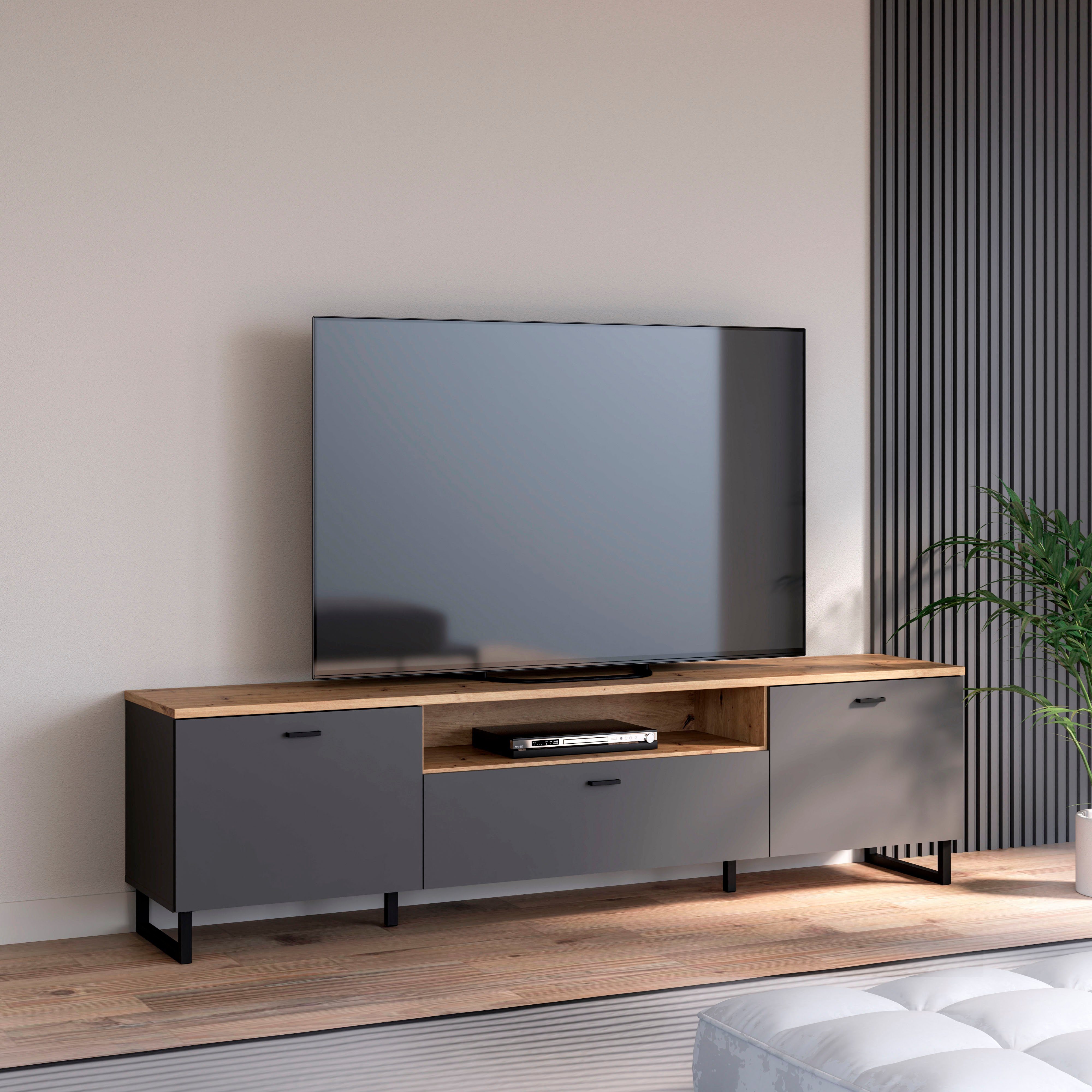 Günstiger Verkauf! FORTE TV-Schrank TV moderner Unterschrank ca. 214 cm, Breite