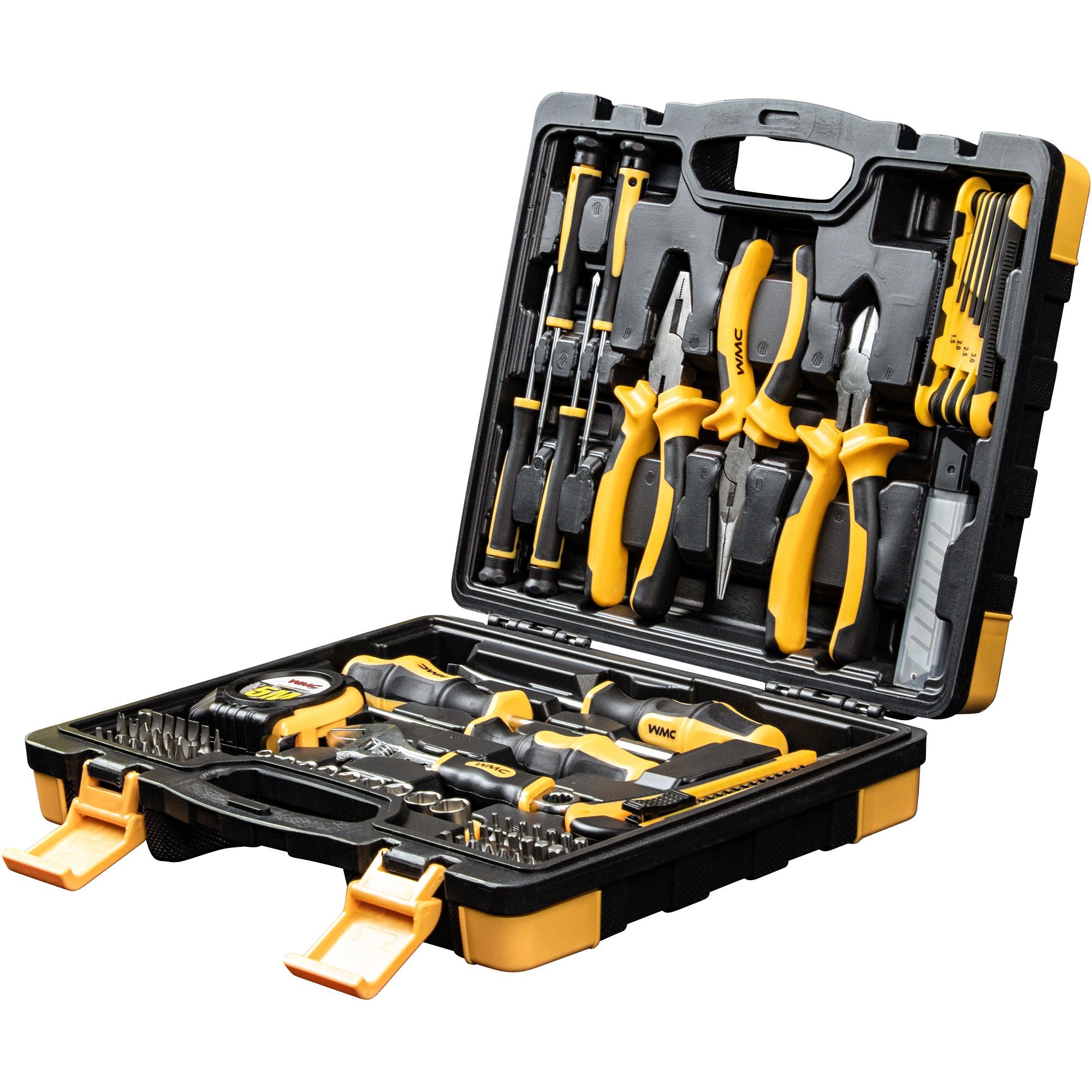 WMC Tools Werkzeugset, (82-St), 82-teiliges Set Werkzeugset Werkzeugsatz Werkzeug Werkzeugkoffer 1/4