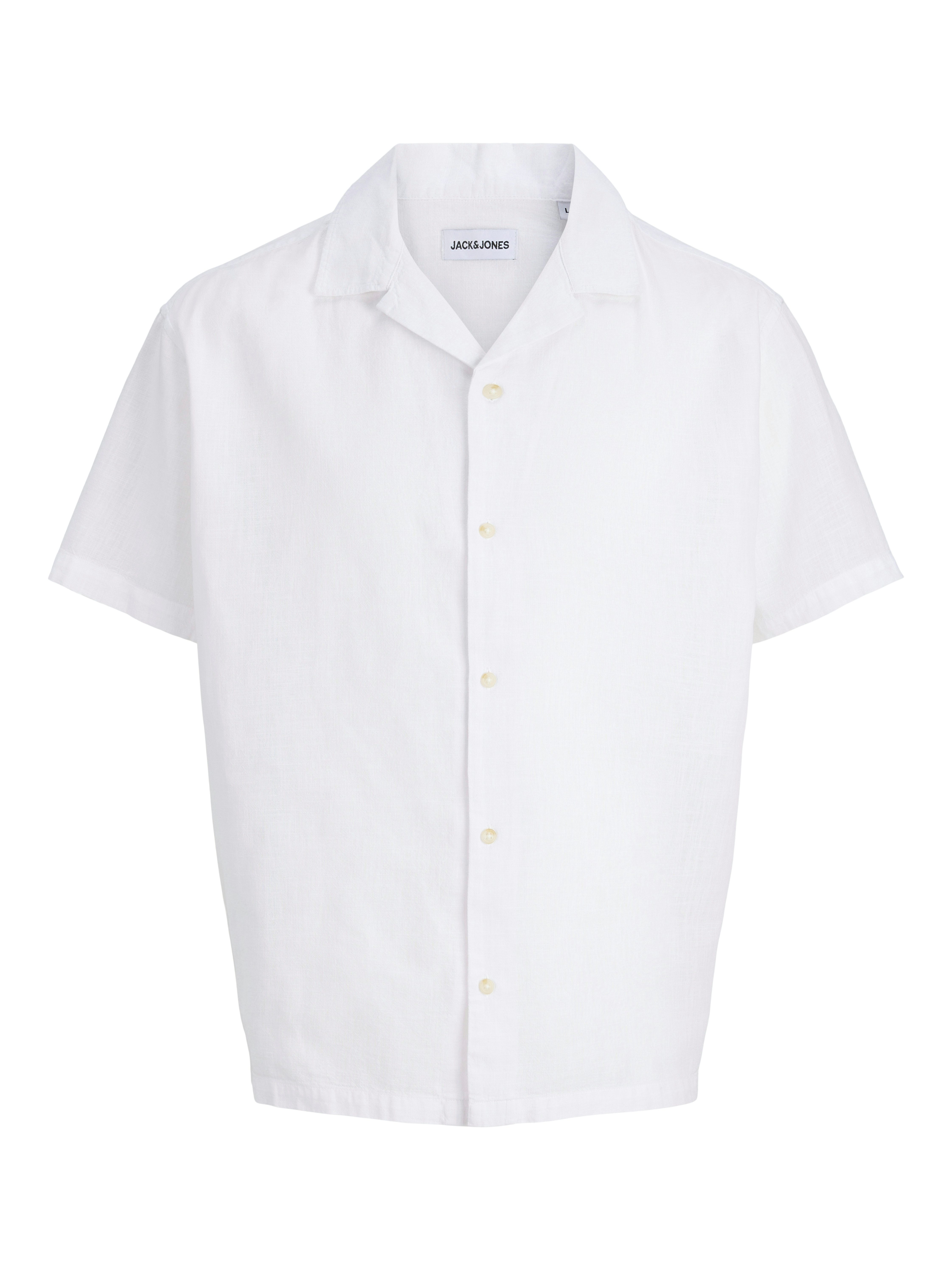 Jack & Jones Kurzarmhemd JJESUMMER LINEN BLEND RESORT SHIRT SS SN Baumwollmischung, relaxed fit – Bild 5 von 5