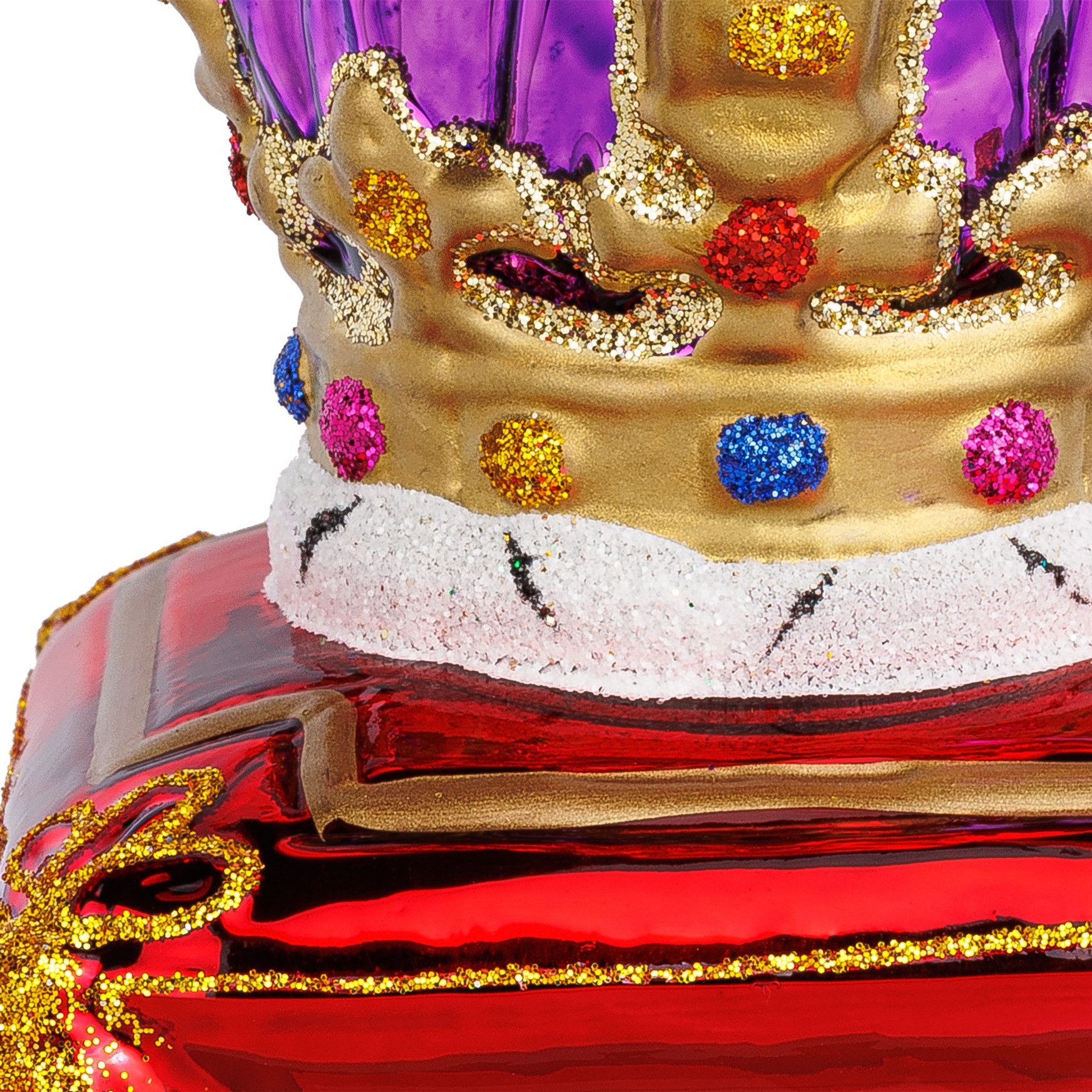 SIKORA Christbaumschmuck Britische Krone besondere Weihnachtskugel Glas Anhänger – BS010, Christbaumschmuck Deko - traditionell, witzig & außergewöhnlich – Bild 3 von 3
